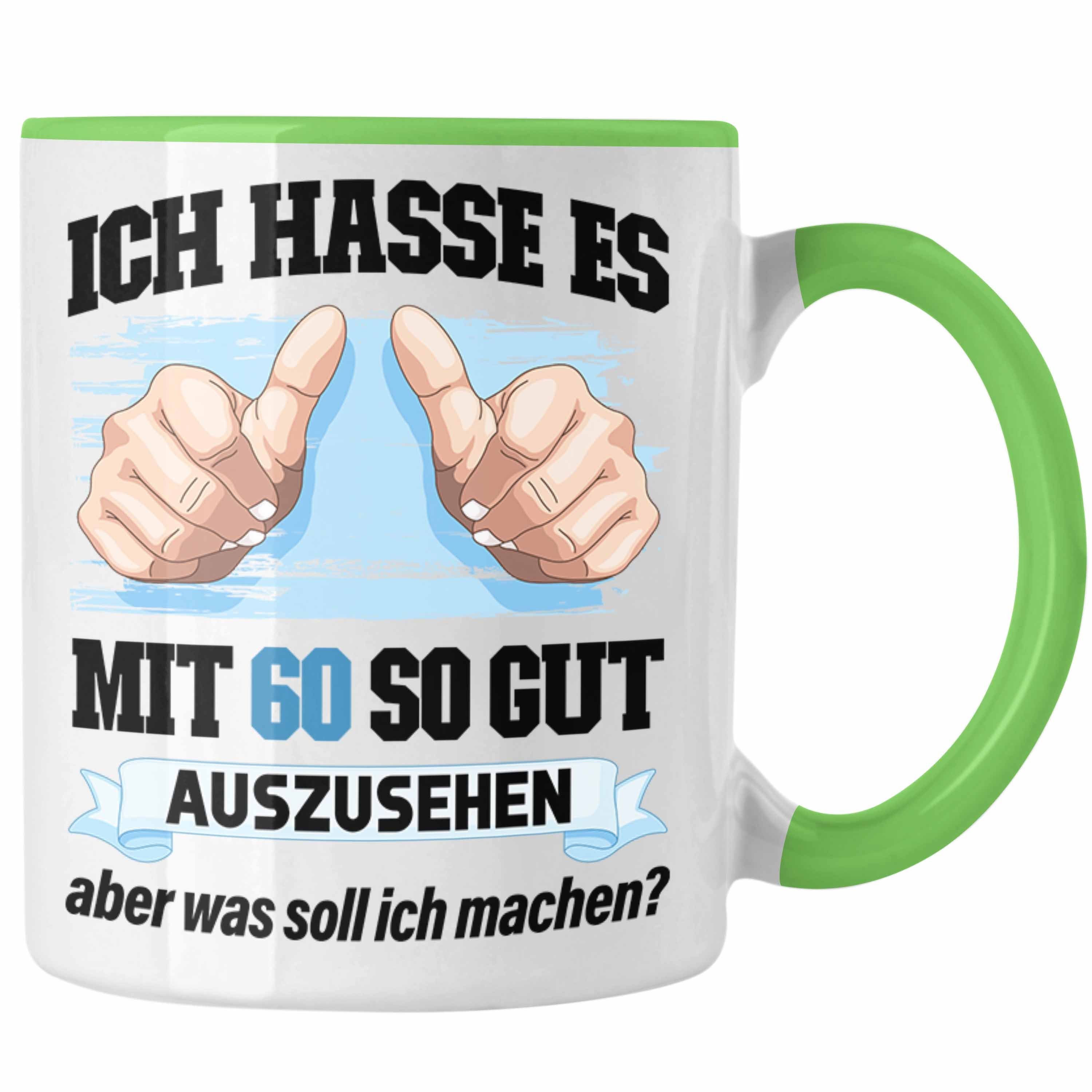 Trendation Tasse Trendation - 60. Geburtstag Tasse Frau Männer Geschenk 60er Geschenkidee 60 Mutter Vater Mann Frauen Lustig Geschenke Deko Grün