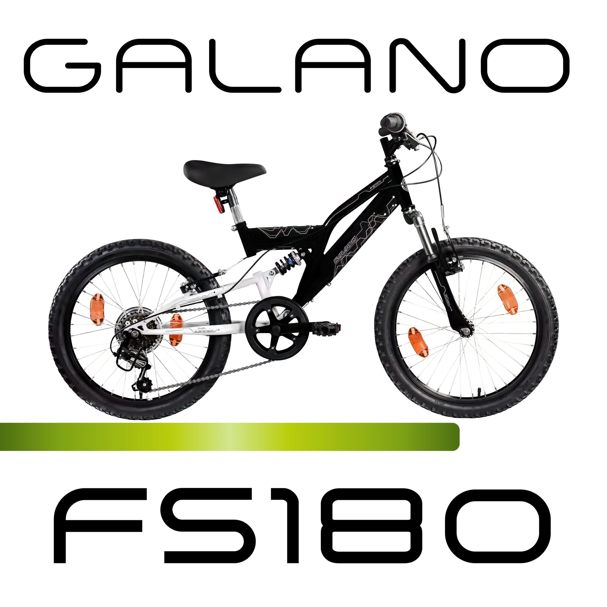 Galano Mountainbike FS180, 6 Gang, Kettenschaltung, 20 Zoll Kinderfahrrad ab 6 Jahre 120-135 cm für Mädchen und Jungen – Bild 2 von 5