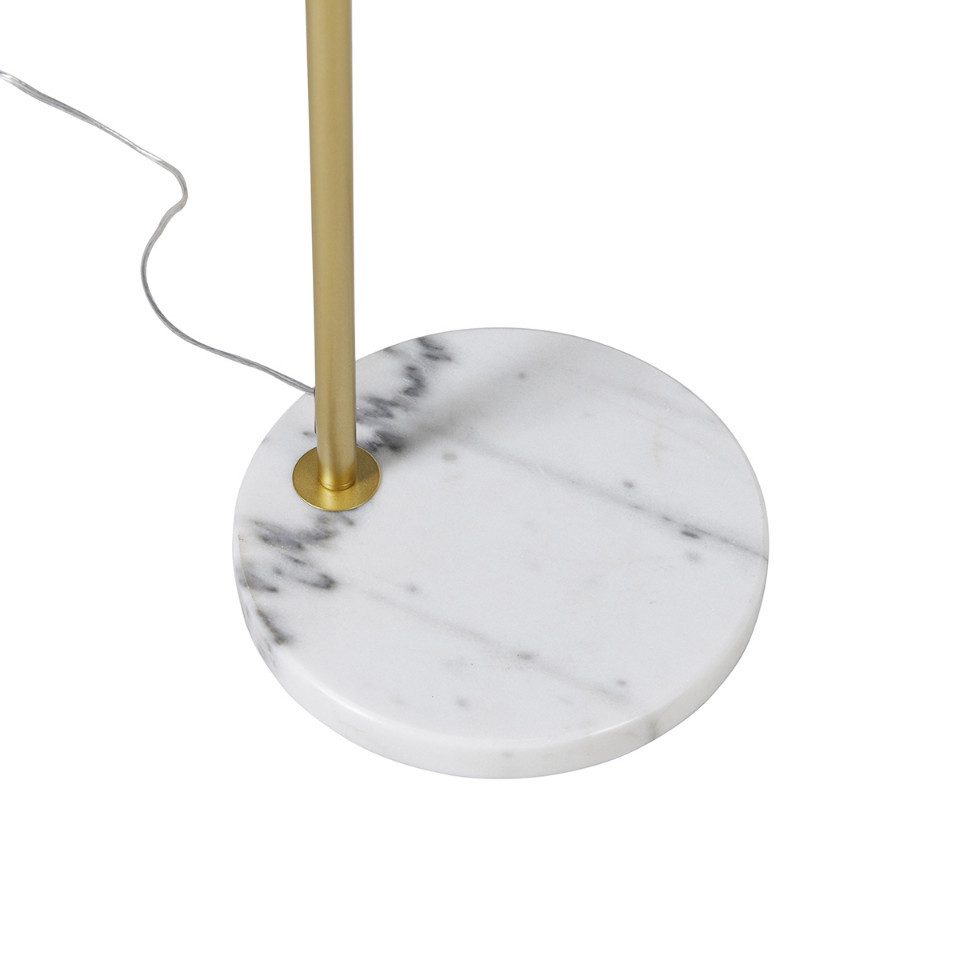 Qazqa Bogenlampe Arc-basic, Dimmbar, LED wechselbar, Extra-Warmweiß, QAZQA Bogen­lampe, e27, Messing, Stahl, Modern