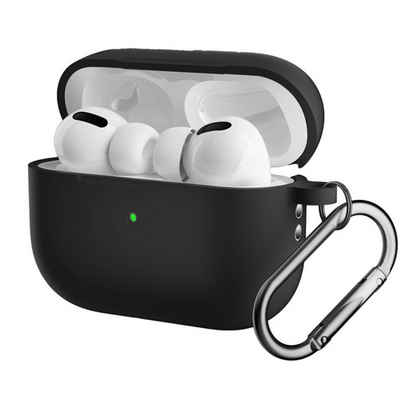 CoverKingz Kopfhörer-Schutzhülle Hülle für Apple AirPods Pro 2 Silikon Case Cover Etui Bumper, Ladecase Tasche stoßfest Silikonhülle Schutztasche Silikoncase