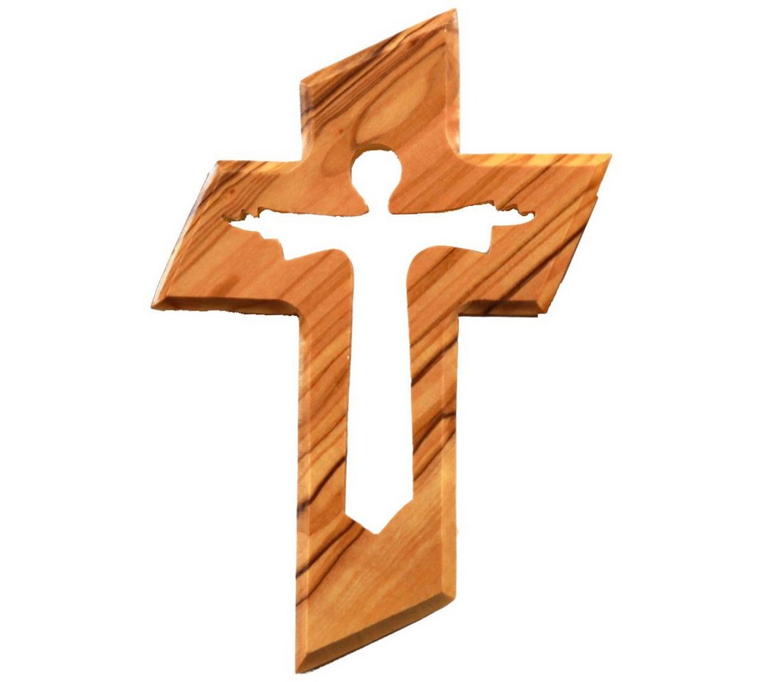 Kassis Geschenkartikel Wanddekoobjekt Olivenholz Kreuz Auferstandener Jesus Geschenk zu mehreren Anlässen, Hergestellt in Bethlehem, Ideales Geschenk zu mehreren Anlässen