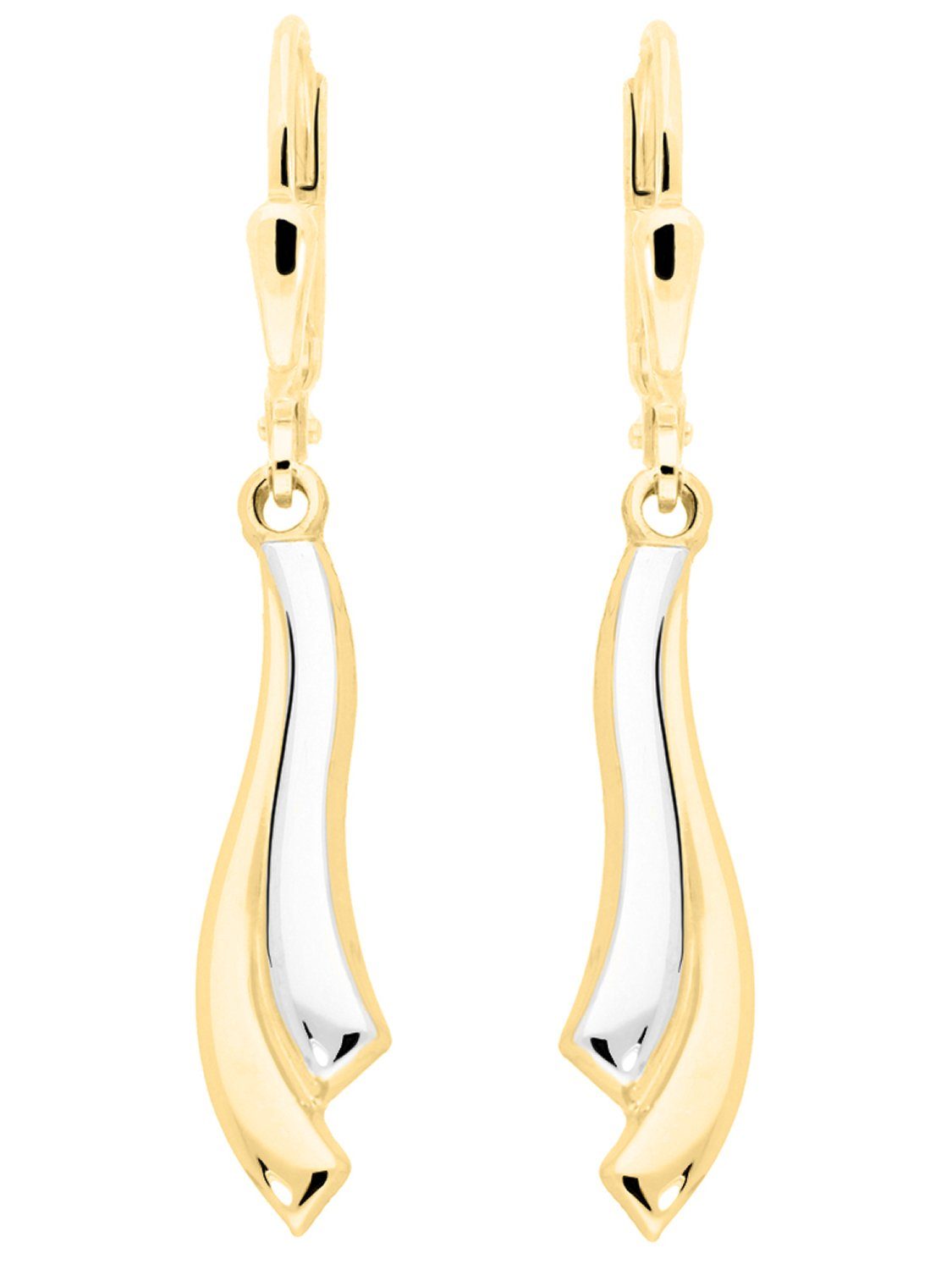 My Gold Paar Ohrhänger Damen Ohrringe hängend Gelb- & Weißgold 750 Gold Bic günstig online kaufen
