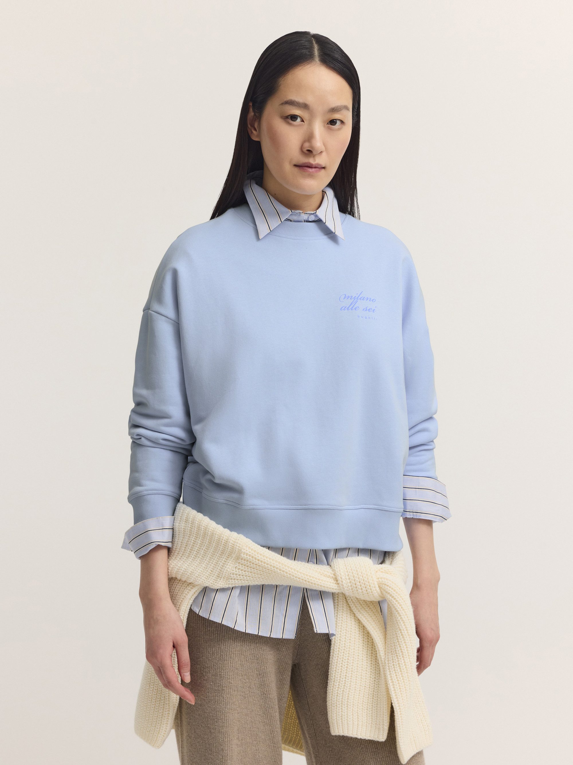 bugatti Sweatshirt Modern Fit Modern Fit Baumwollmix Rundhals