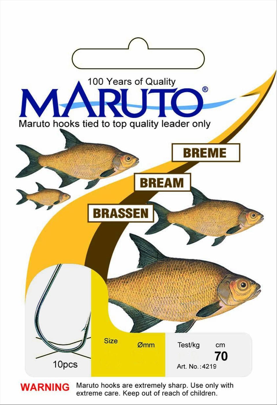 Stipphaken Maruto Brassenhaken gebunden - 10 Angelhaken für Brassen