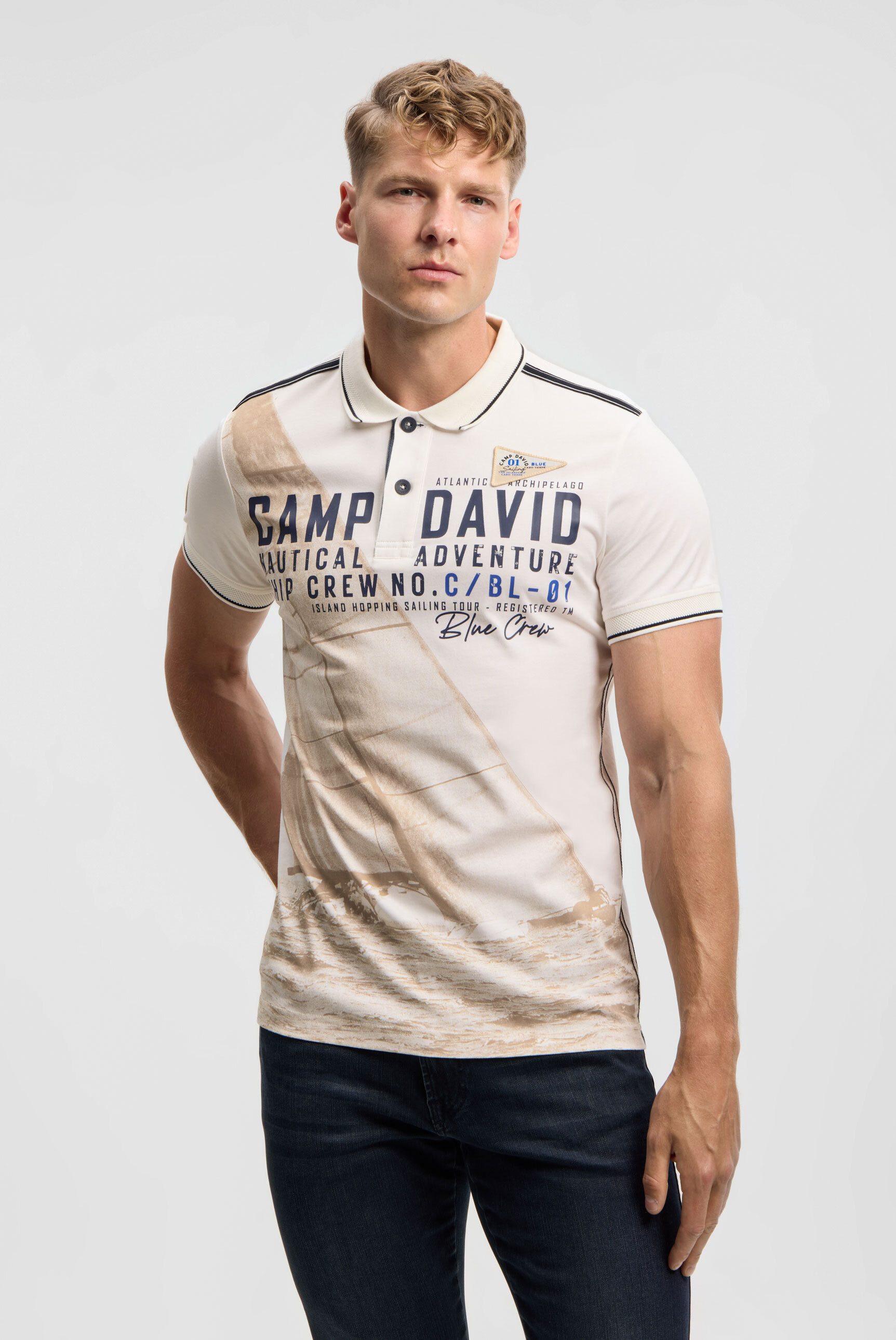 CAMP DAVID Poloshirt aus Baumwolle günstig online kaufen