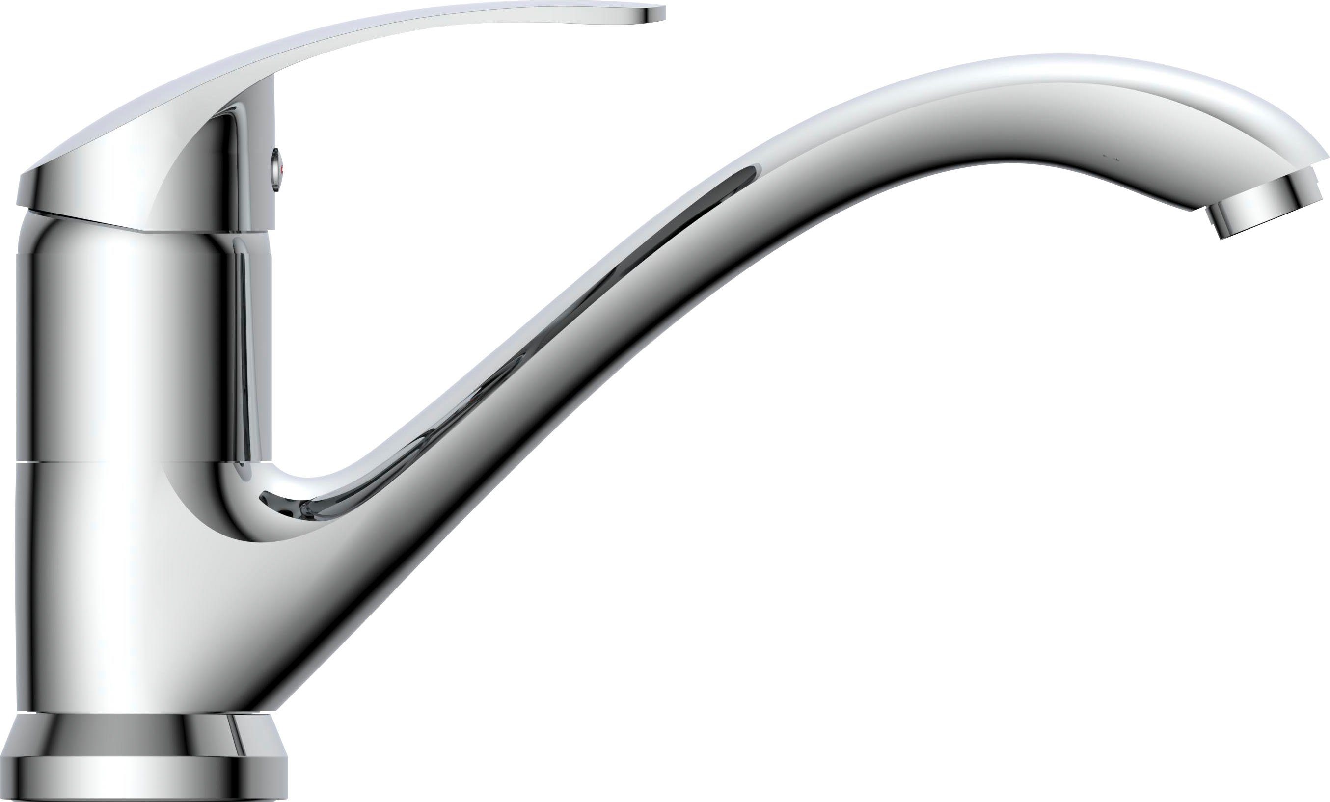 Eisl Spültischarmatur Rimini 360° schwenkbarer Wasserhahn, Mischbatterie, Spültischarmatur in Chrom