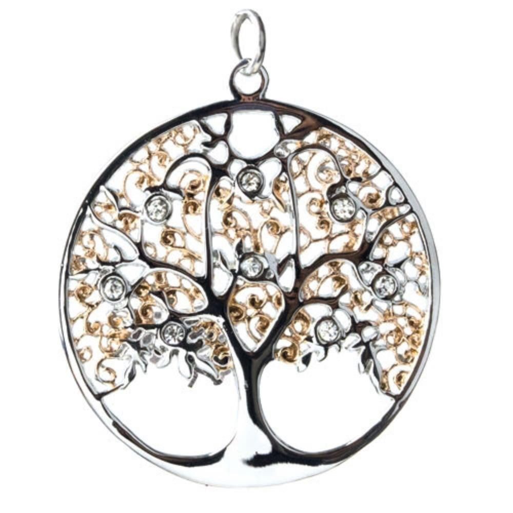 Amulett etNox Anhänger „Lebensbaum“ Edelstahl bicolor