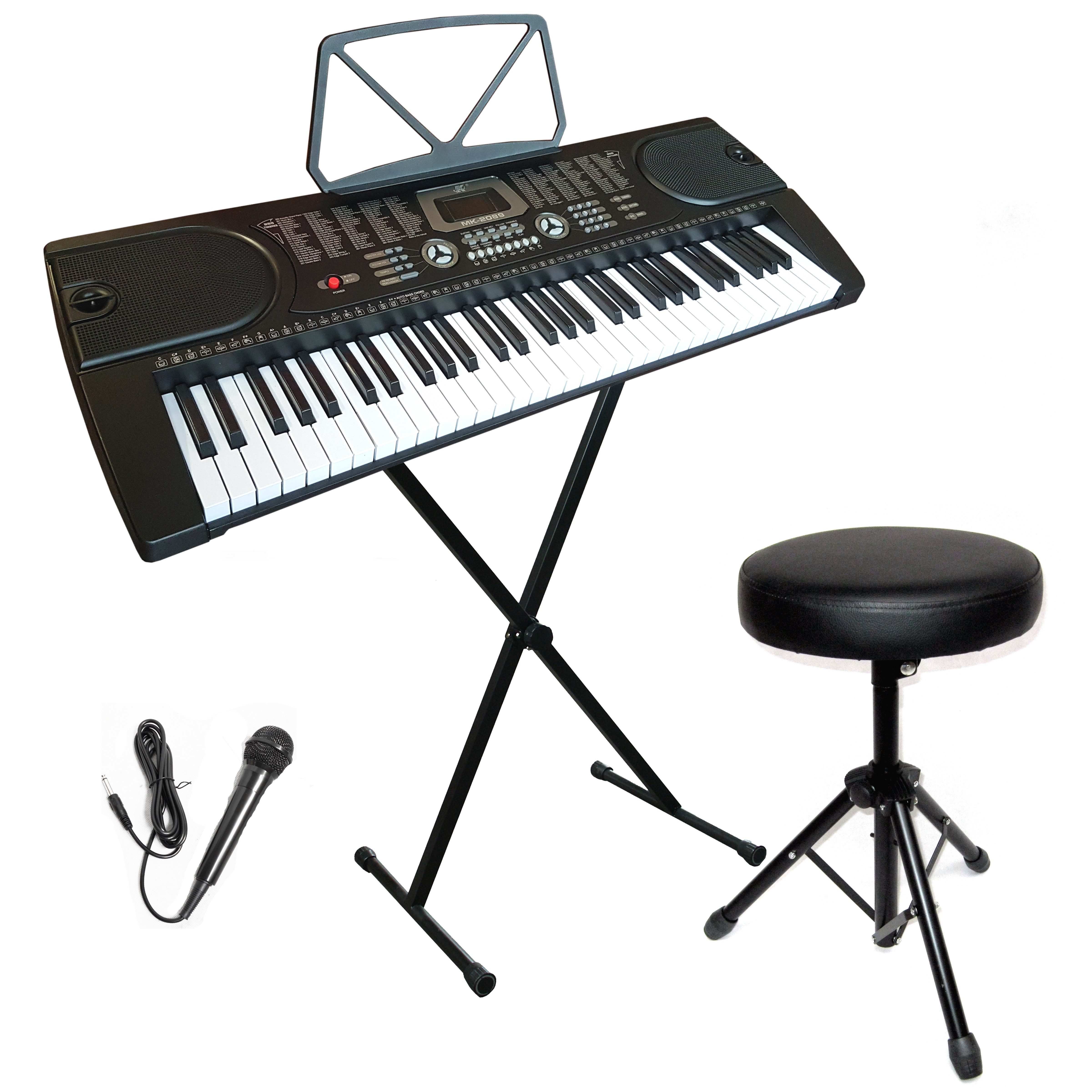 Home-Keyboard 61 Tasten Keyboard, E-Piano, Digital im Set