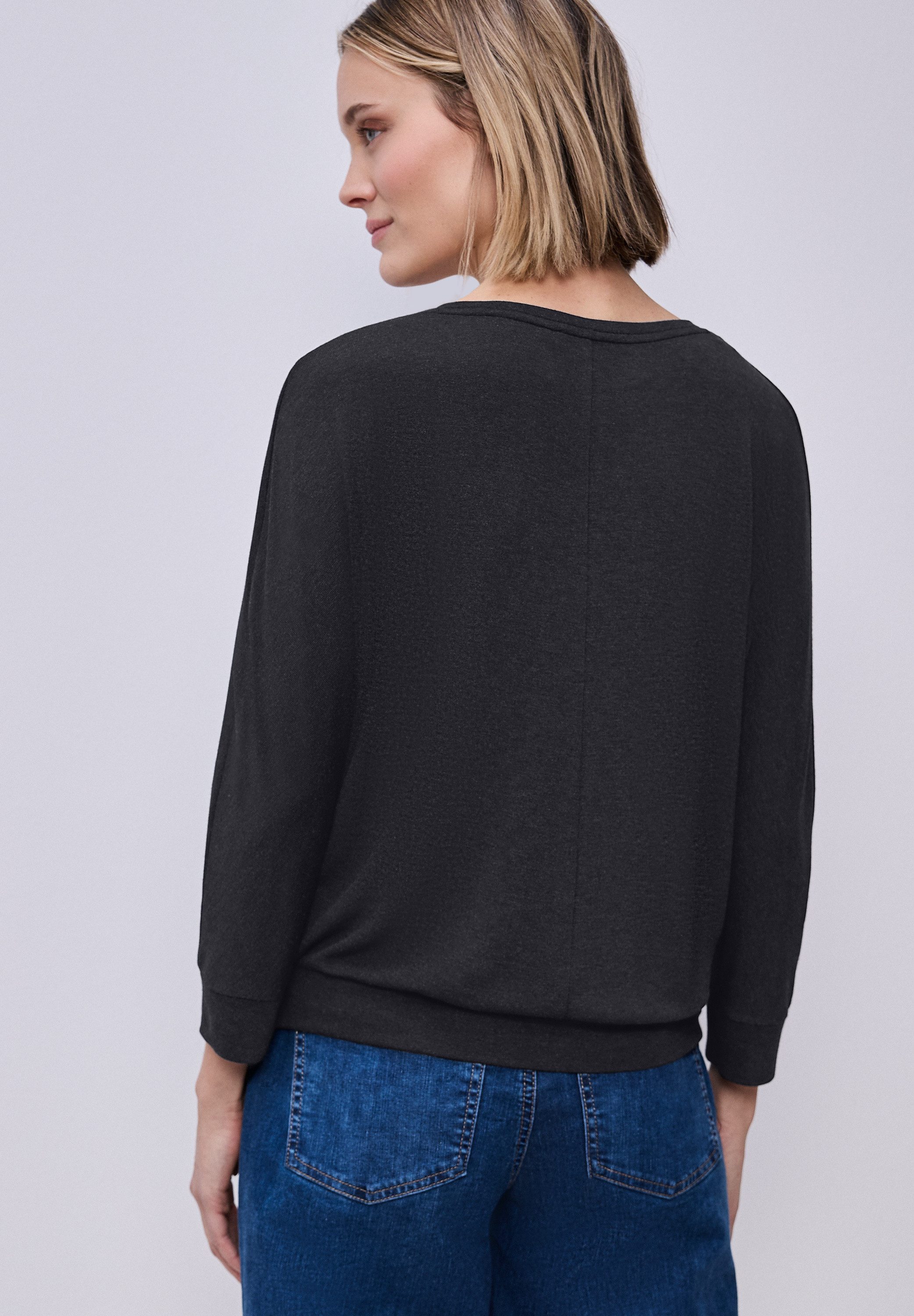 STREET ONE 3/4-Arm-Shirt im Melange-Look – Bild 4 von 5