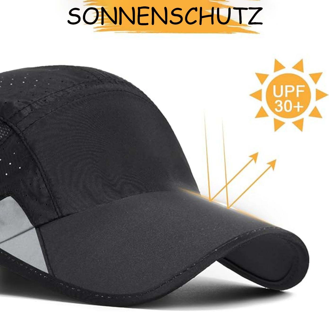 Bwecuy Baseball Cap Wasserdicht Basecap, Atmungsaktivem UV-Schutz Baseball Kappe