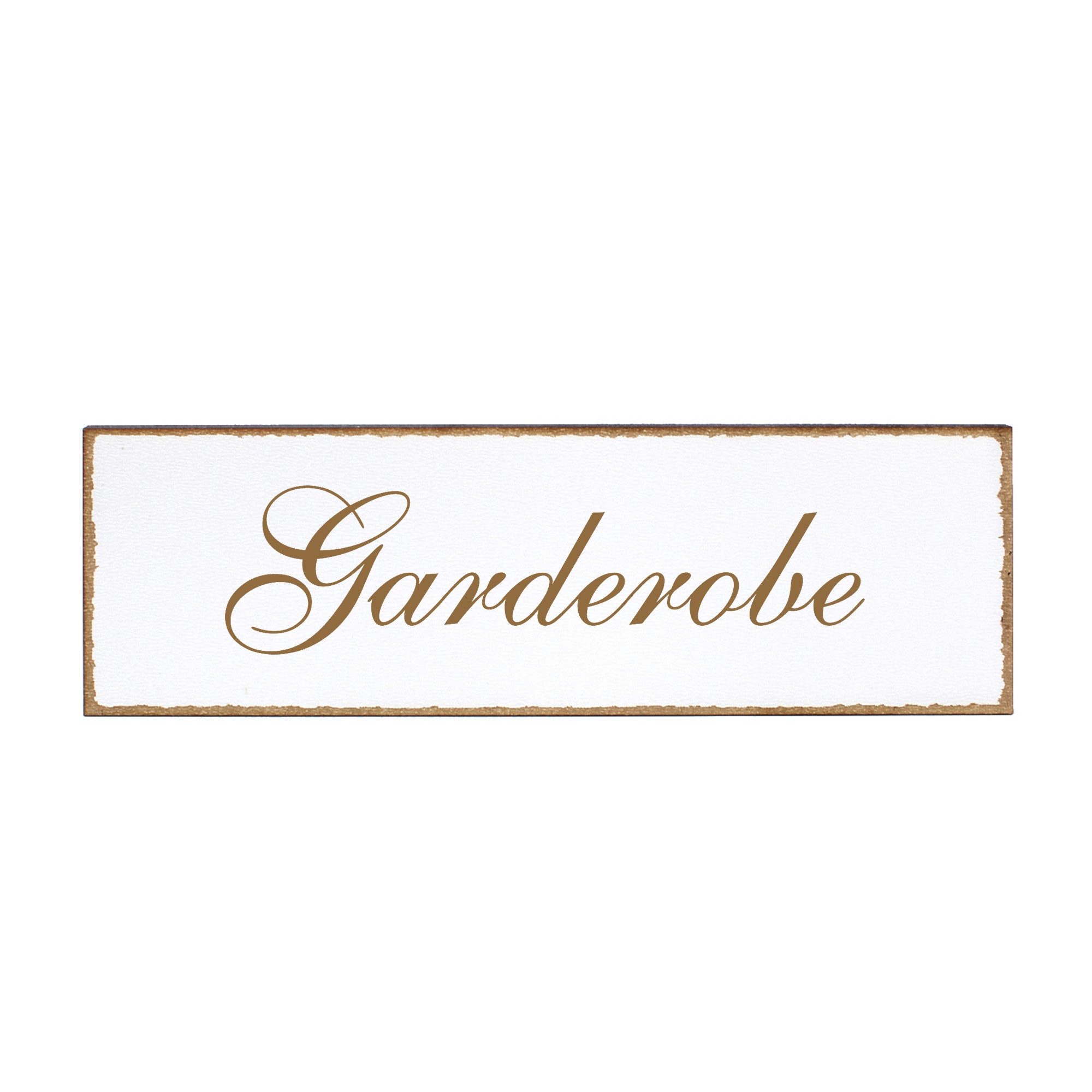 Hinweisschild Türschild - Garderobe - Schild 150 x 50 mm - Schilder Türschilder