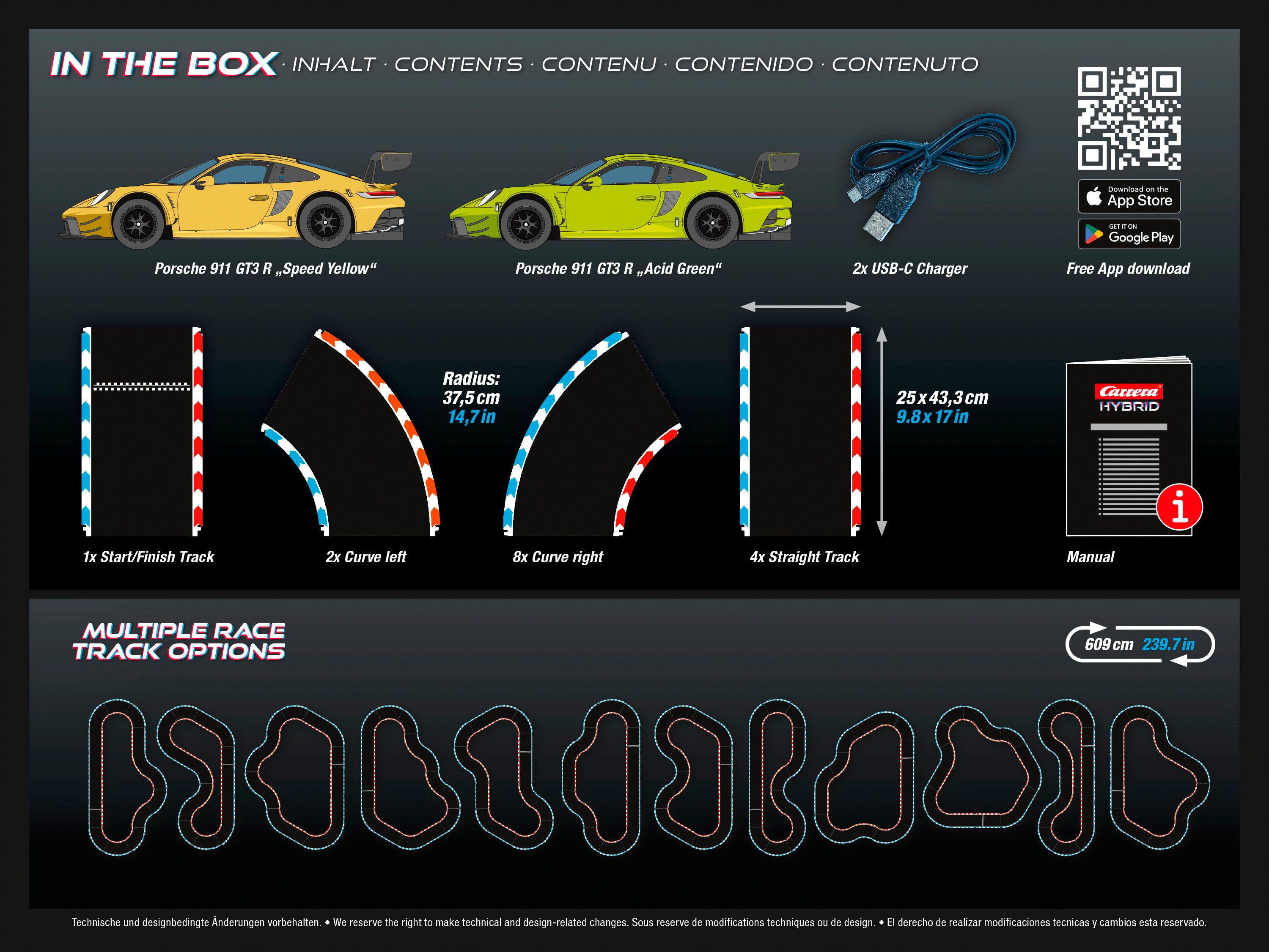 Carrera® Autorennbahn Carrera Hybrid, Speedway to Hell (Streckenlänge 6,09 m), mit APP Steuerung