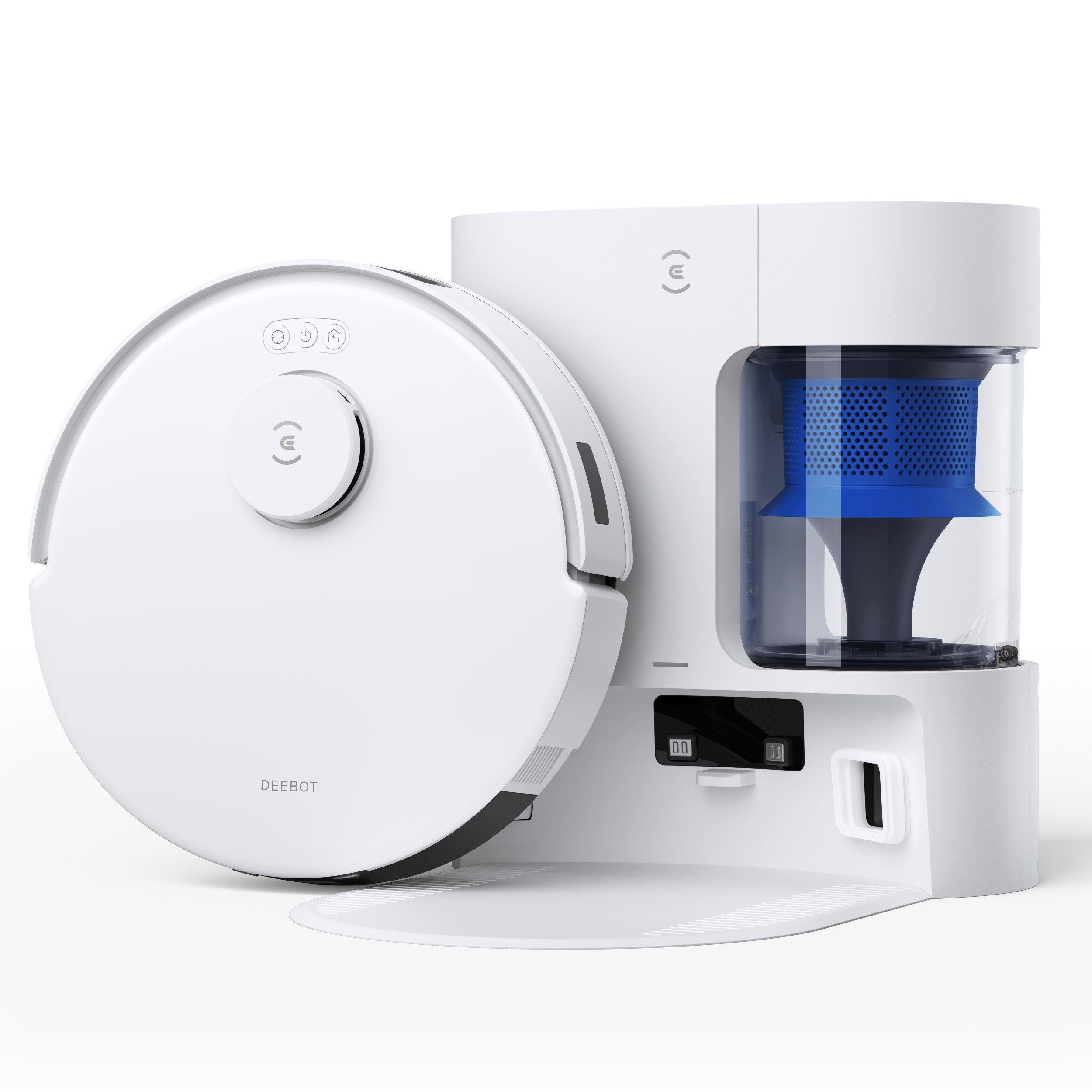 ECOVACS Nass-Trocken-Saugroboter DEEBOT N20 PLUS WHITE, 45,00 W, Ohne Beutel, mit Saug- und Wischfunktion sowie 400 ml Staubbehälter