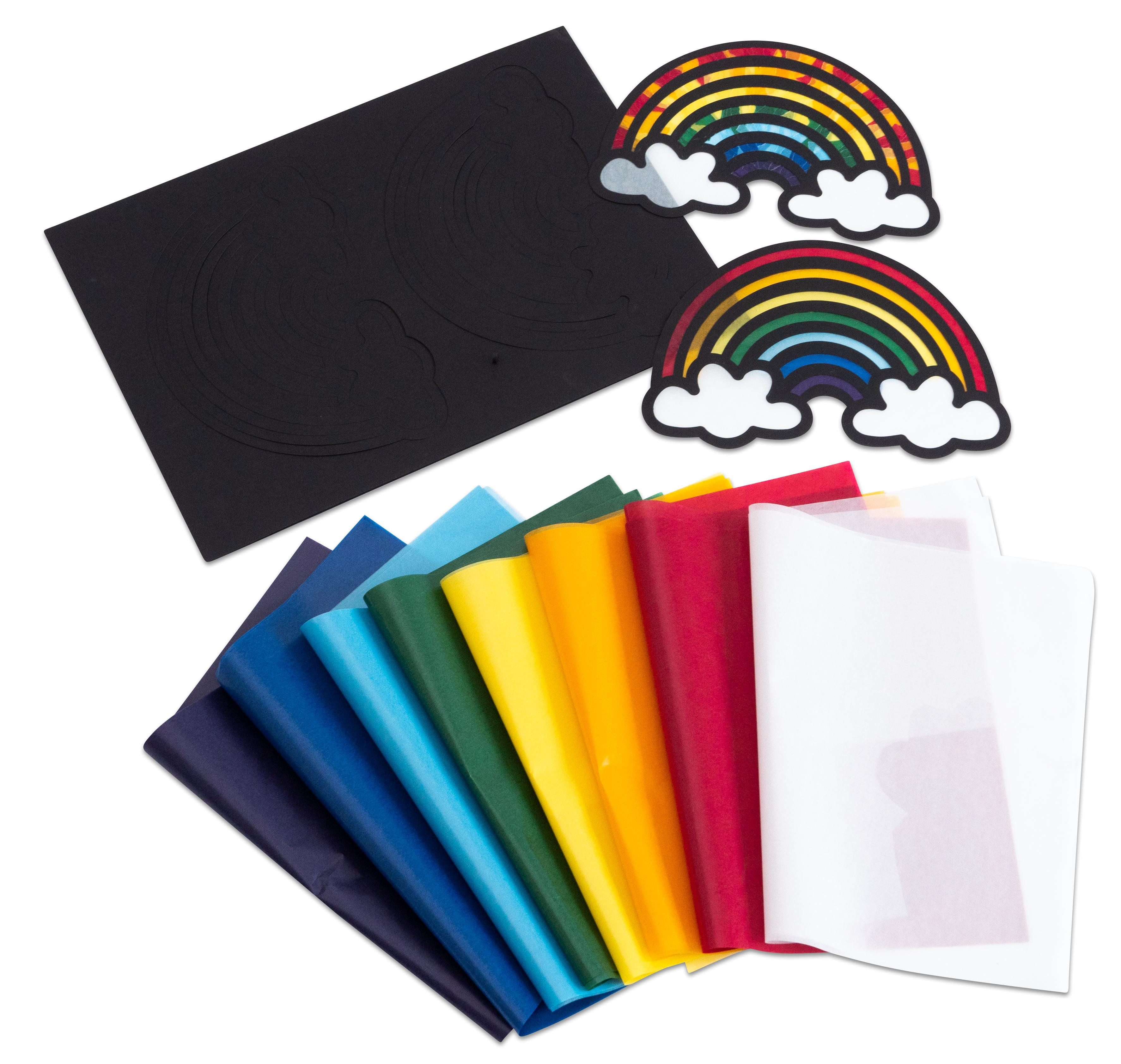 Betzold Bastelnaturmaterial Fensterbilder „Regenbogen“, 24 Stück