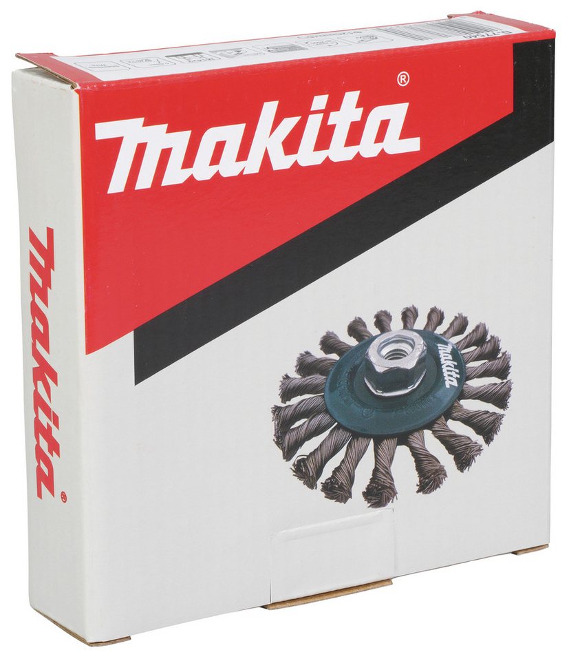 Thumbnail - Makita Werkzeug GmbH Drahtbürste Makita Rundbürste 125mm gezopft Ø 125 mm M14 gezopft INOX D-77540