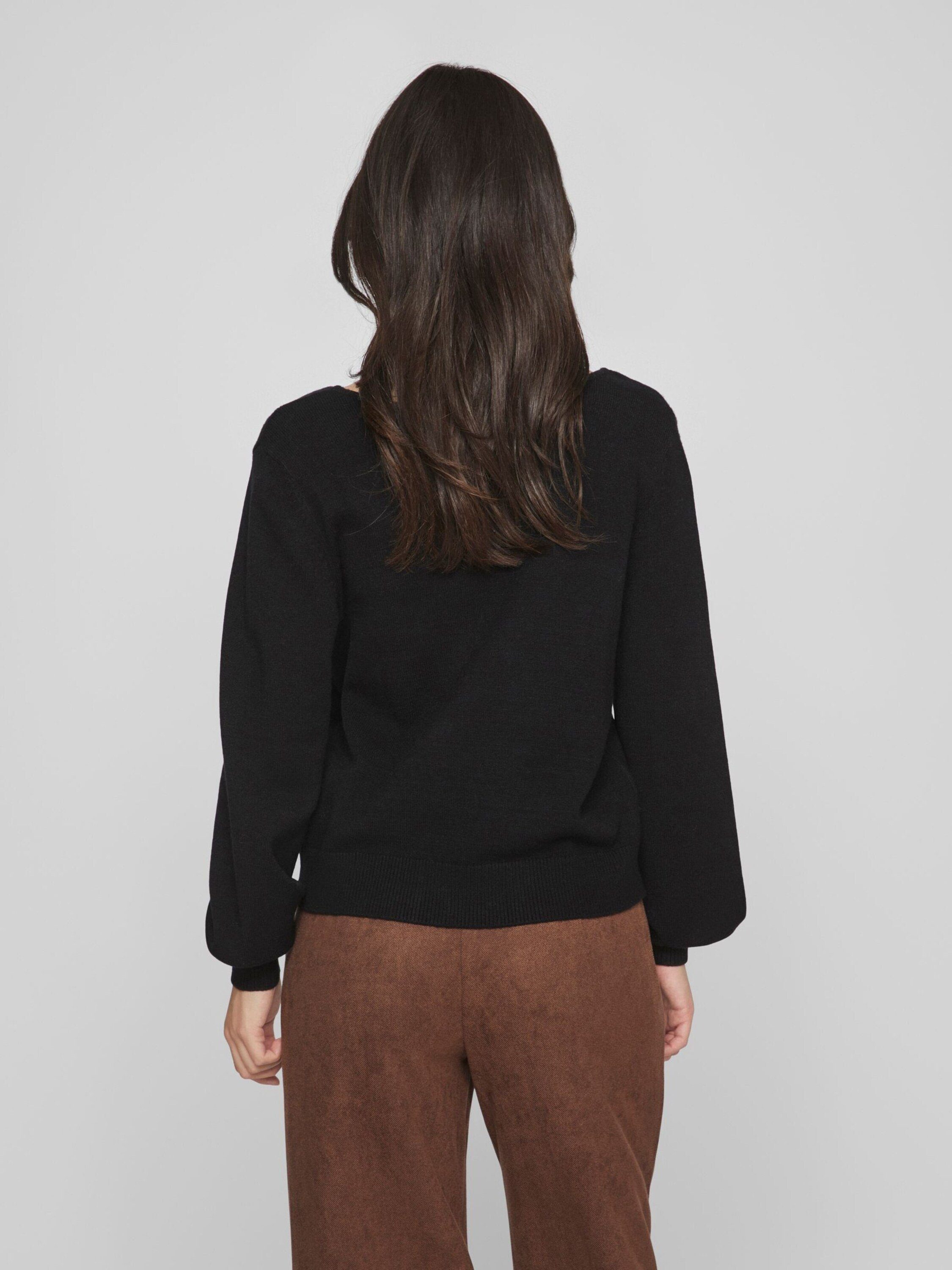 Vila Strickpullover VIRil (1-tlg) Plain/ohne Details