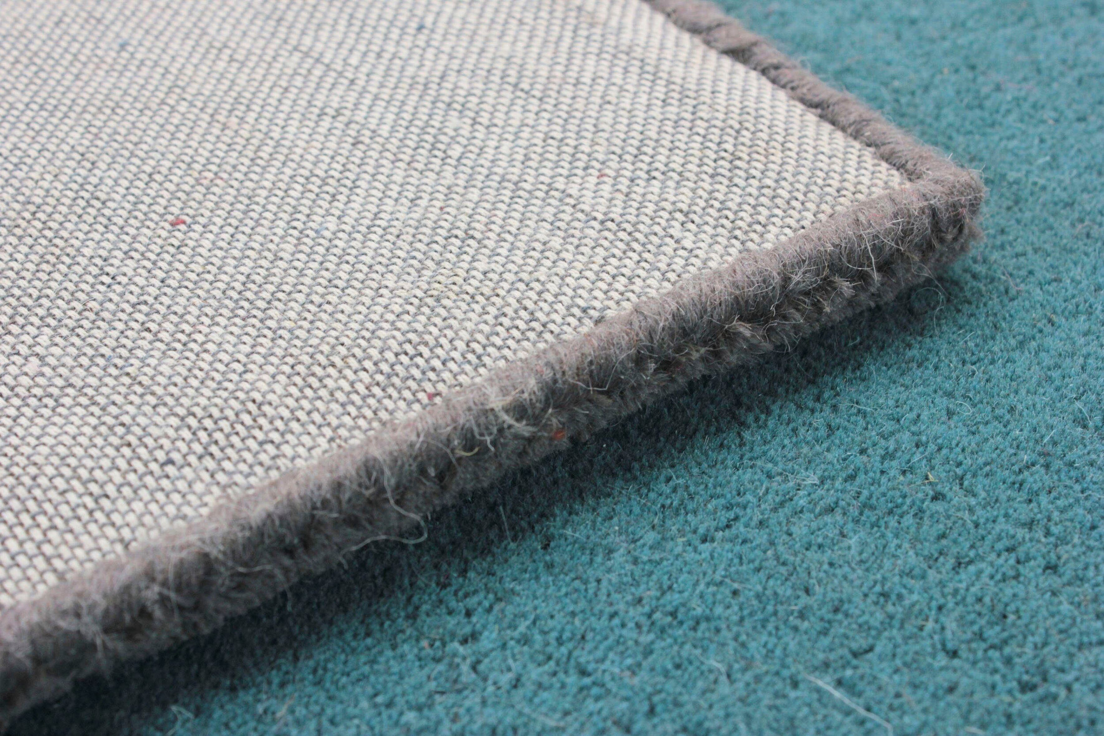 FLAIR RUGS Wollteppich Abstract Collage, 100% Wolle, rechteckig, Höhe: 11 mm, Karo Design, Patchwork, modern, mehrfarbig, Wohnzimmer, Schlafzimmer