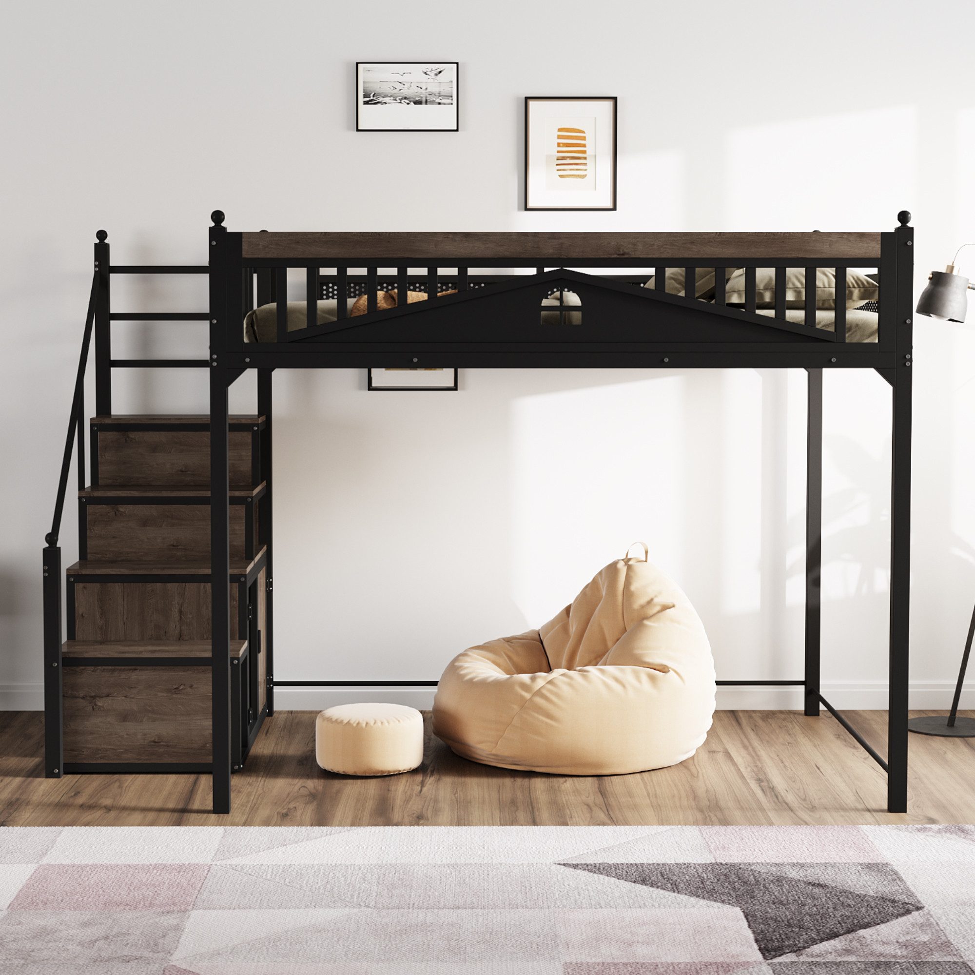 HAUSS SPOLE Hochbett 140x200cm mit Metallkugel günstig online kaufen