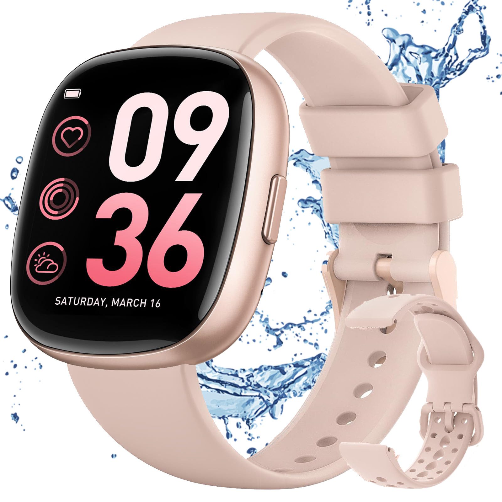 Smartwatch Herren Damen mit Telefonfunktio Sport Smartwatch