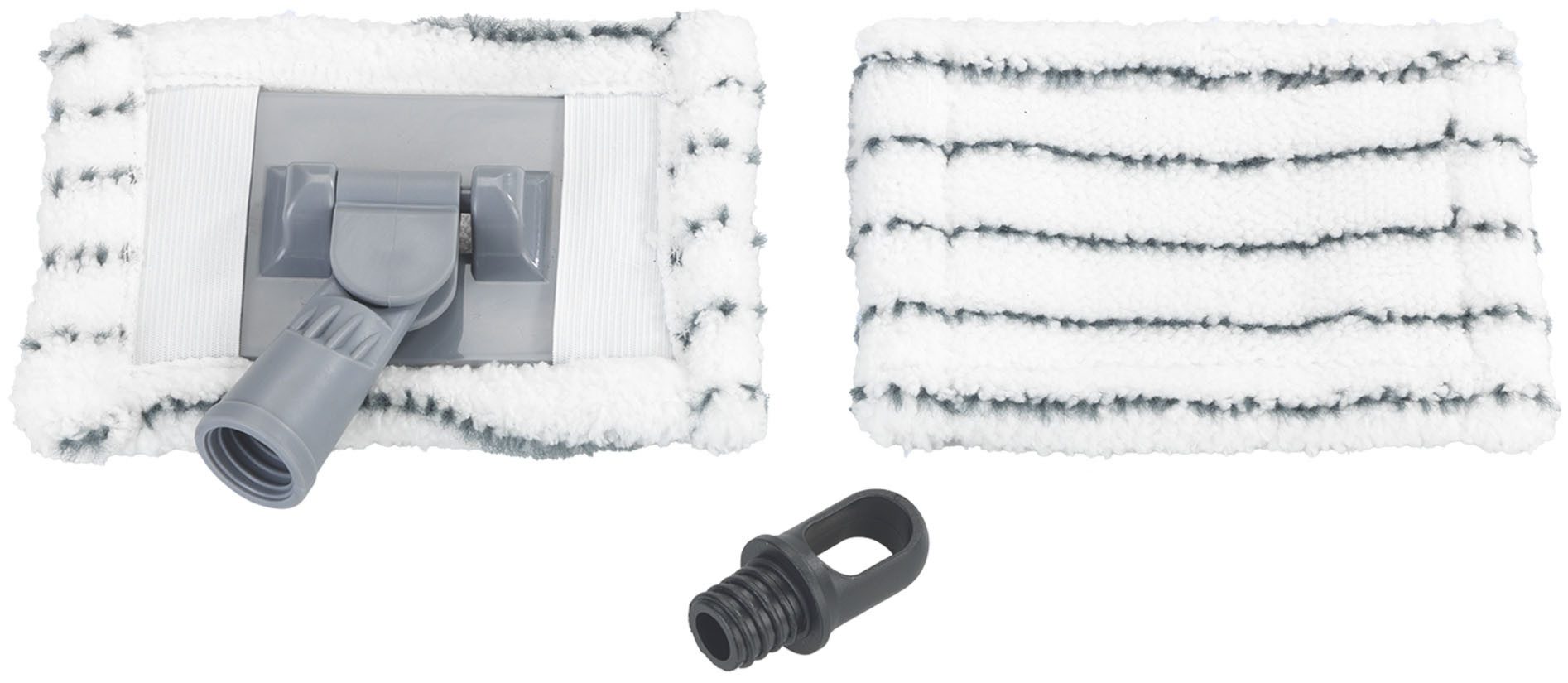 Maximex Bodenwischer-Set Profi, Bad- und Fliesenwischer mit Teleskopstiel, 2 Bezüge, 360° Knickgelenk