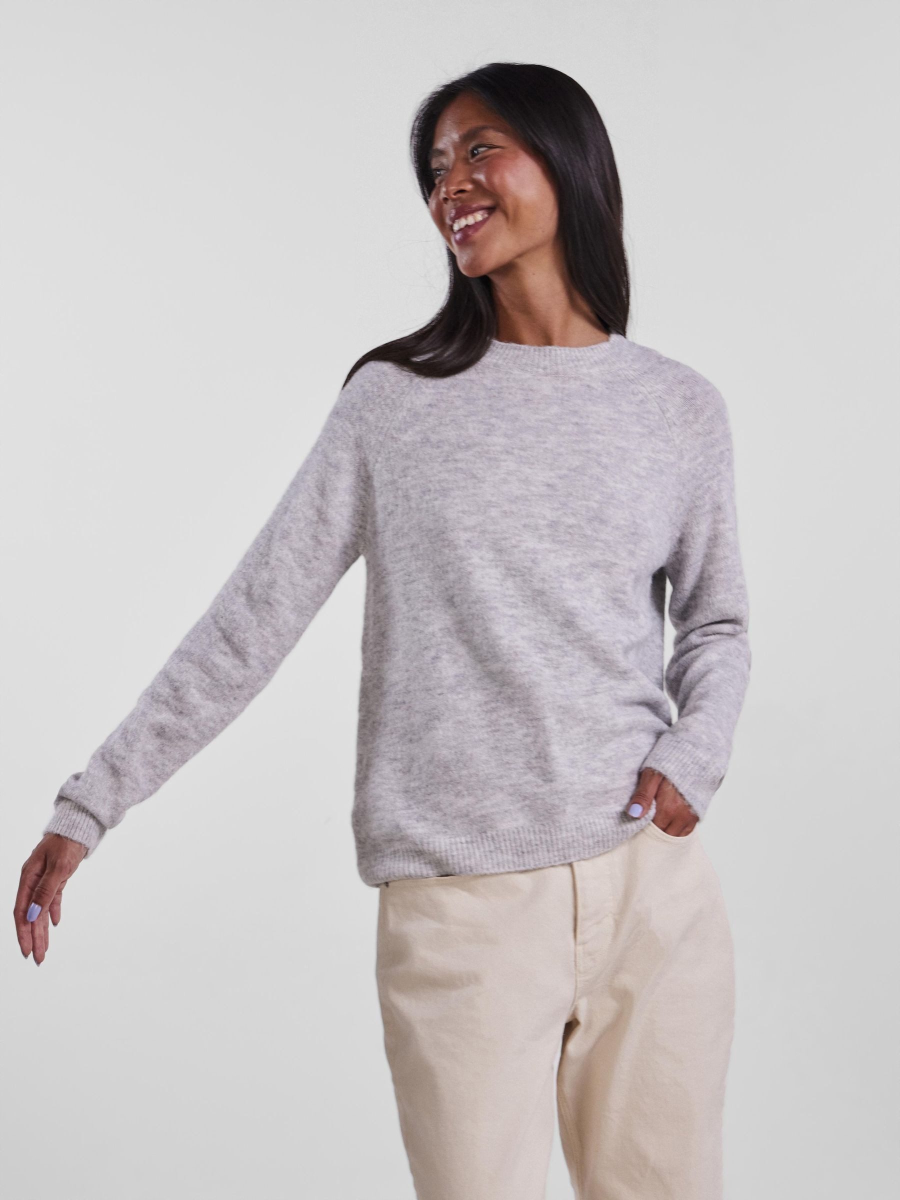 pieces Strickpullover PCJULIANA LS O-NECK KNIT günstig online kaufen