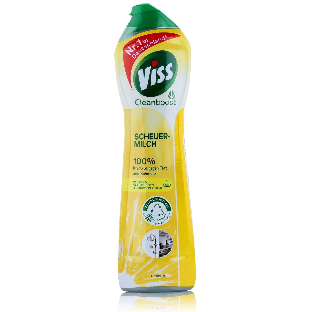 Viss Viss Cleanboost Scheuer-Milch Citrus 500ml - Gegen Fett und Schmutz (1 Allzweckreiniger