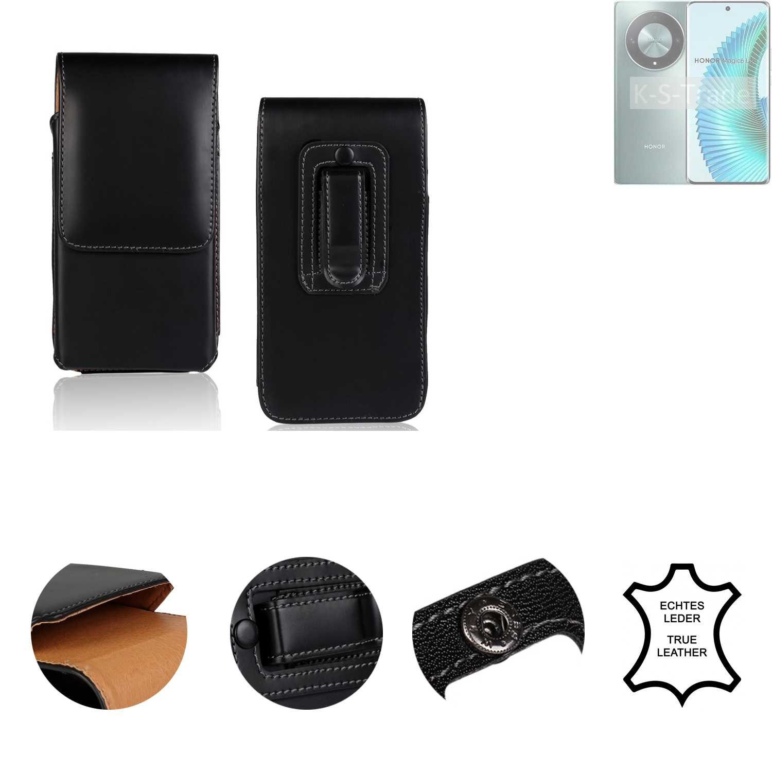 K-S-Trade Handyhülle für Honor Magic6 Lite, Holster Gürteltasche Handy Hülle Schutzhülle Handyhülle Leder