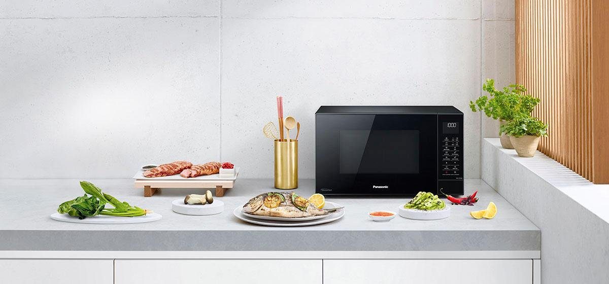 Panasonic Mikrowelle NN-CT56JBGPG, Grill und Heißluft, 27 l
