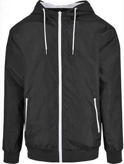 Build Your Brand Kapuzensweatjacke Herren Jacke Recycled Windrunner