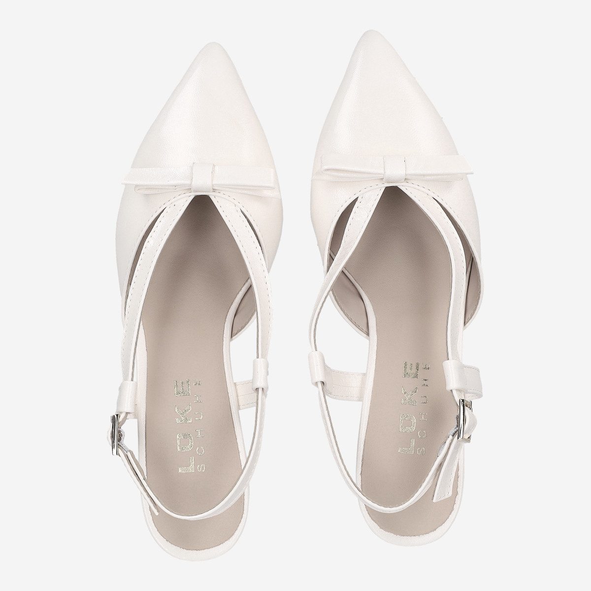 Lüke Schuhe Lüke Schuhe ANNA BIANCO, Peeptoes & Slingpumps, Weiß (Creme), Damen Peeptoepumps