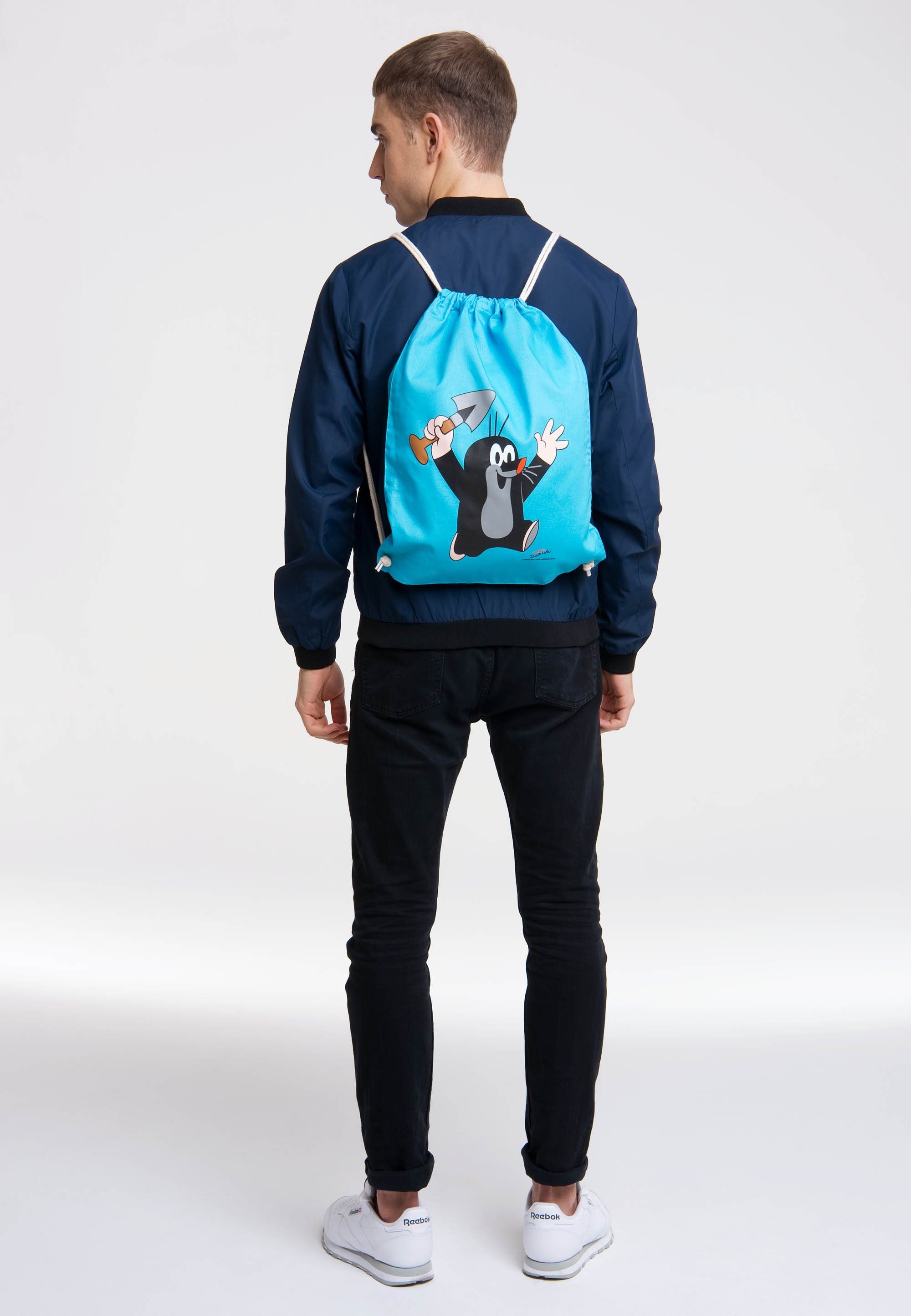 LOGOSHIRT Сумки для туалетных принадлежностей Turnbeutel Der kleine Maulwurf - Juhu, mit tollem Printmotiv