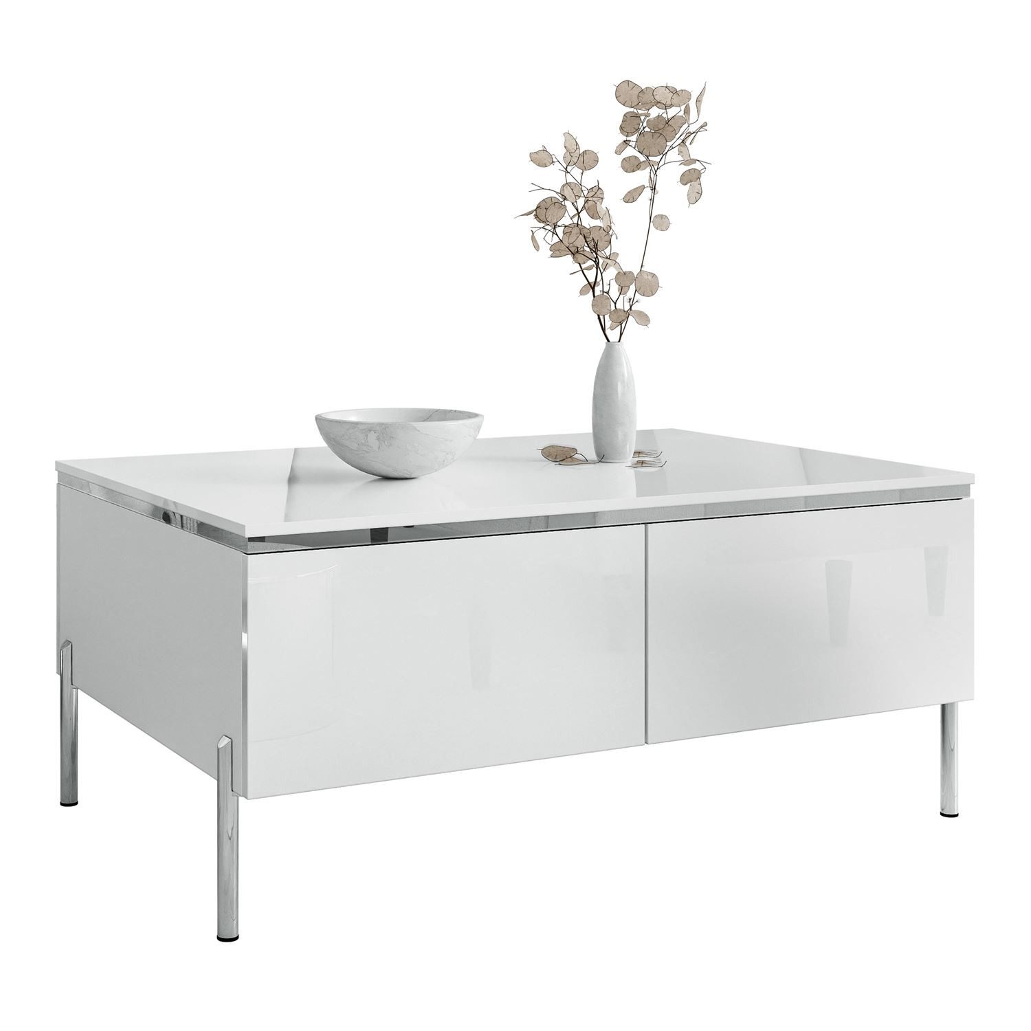 Lookway Couchtisch AURORA SILVER mit Stauraum günstig online kaufen