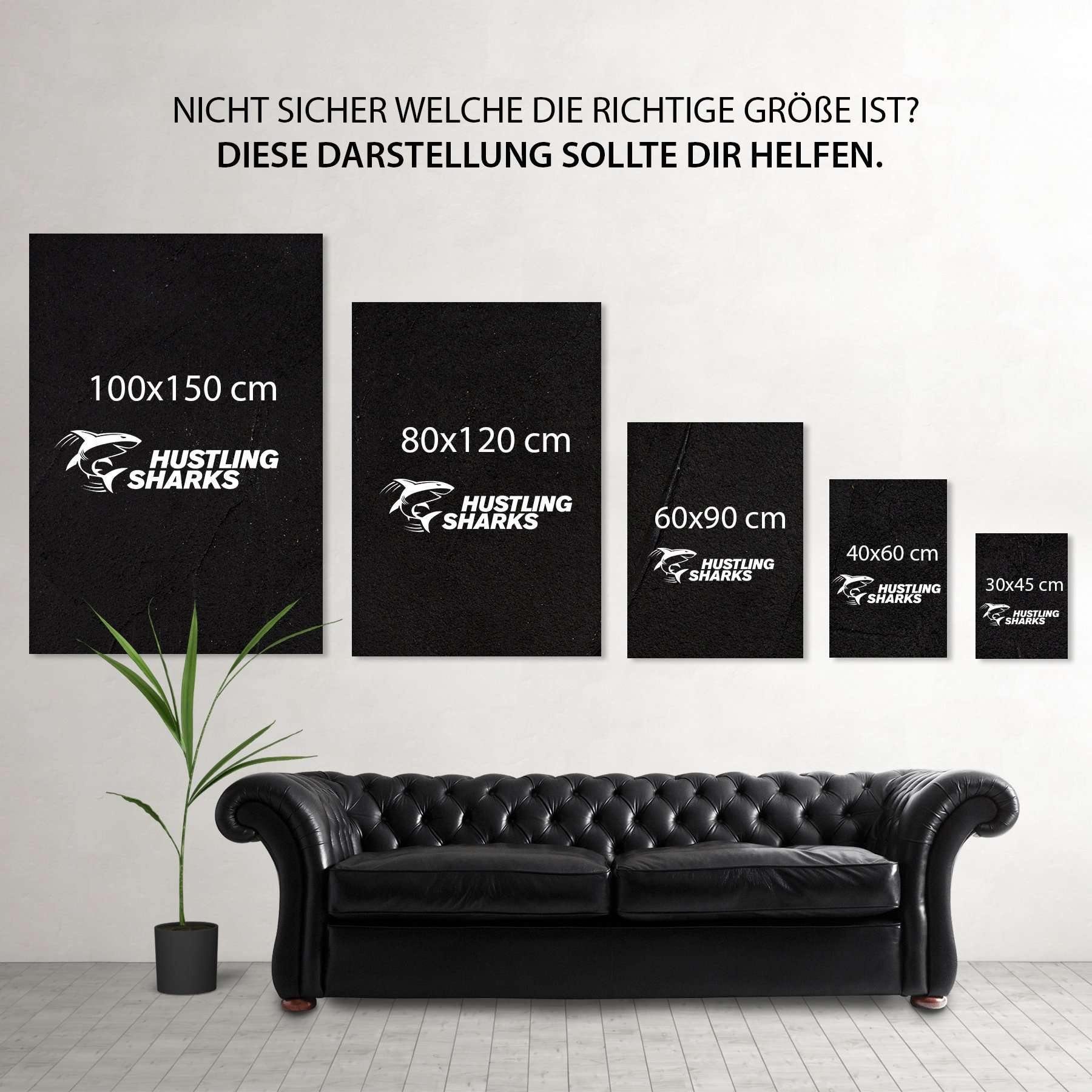 Hustling Sharks Poster Motivationsbild als Poster "Erfolgsregeln" - exklusives Erfolgsbild, in 7 unterschiedlichen Größen verfügbar – Bild 3 von 3
