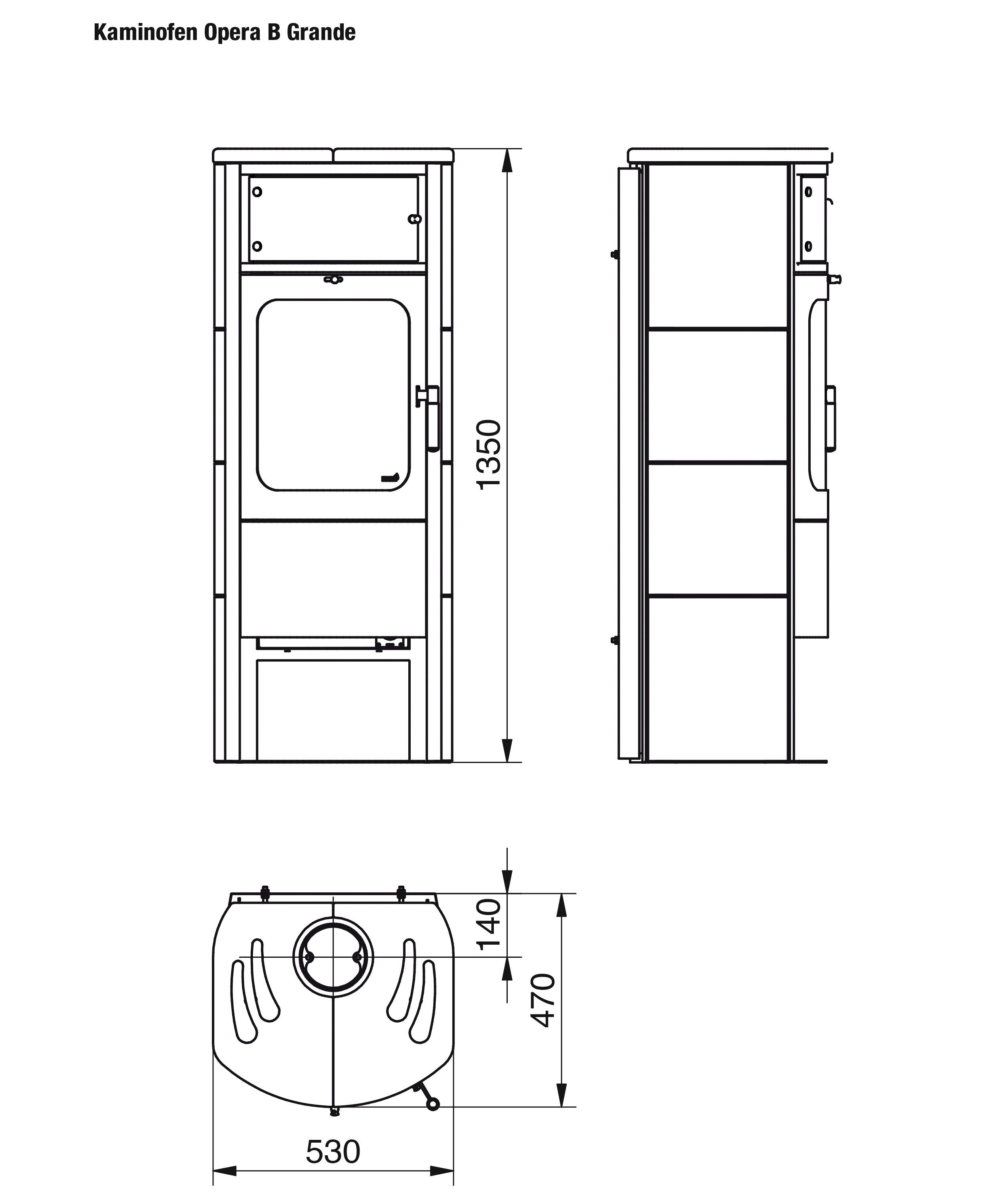 HARK Kaminofen »Opera B Grande«, 5 kW, Dauerbrand