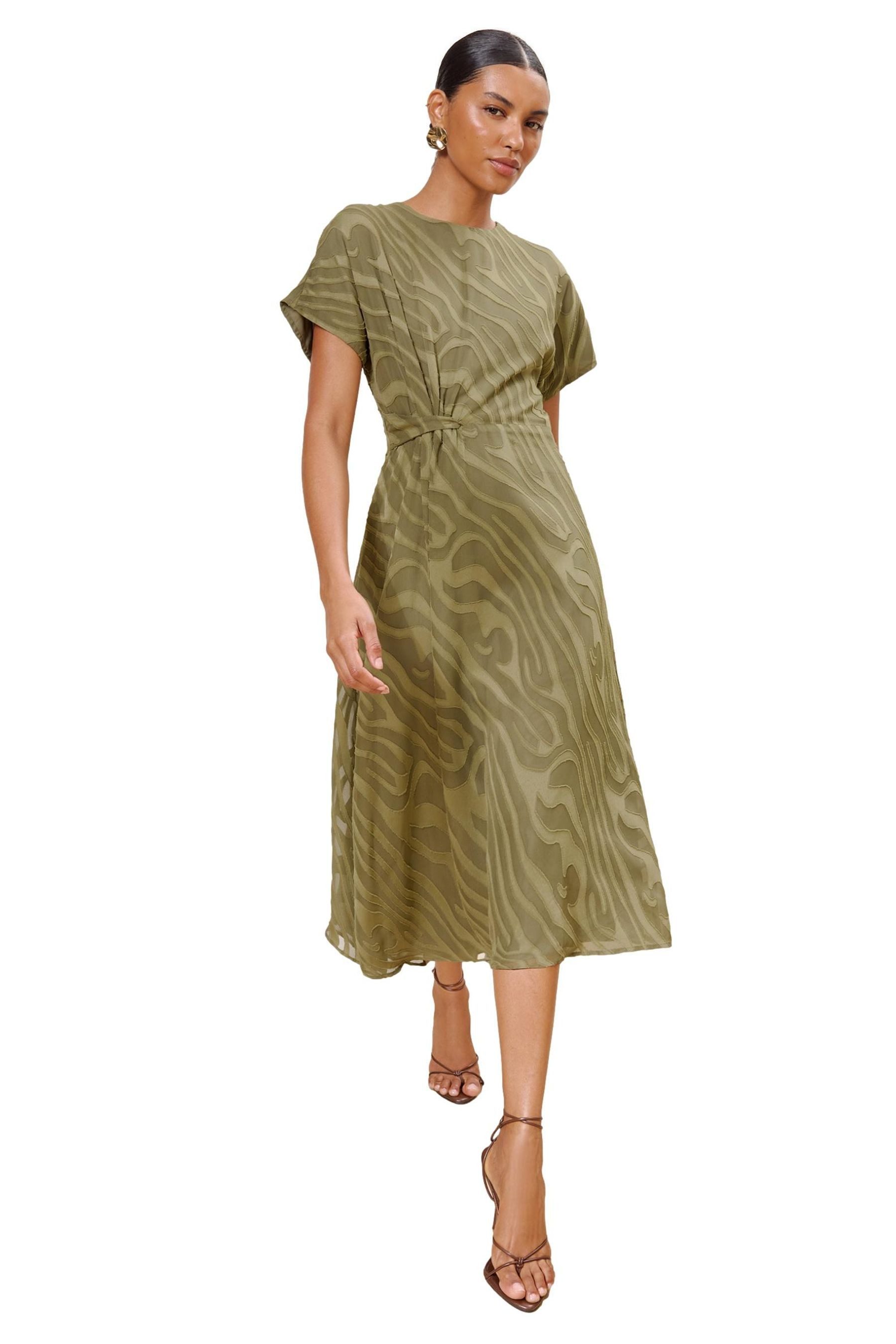 LIPSY Midikleid Lipsy Midikleid mit seitlichem Knoten, Regular (1-tlg)