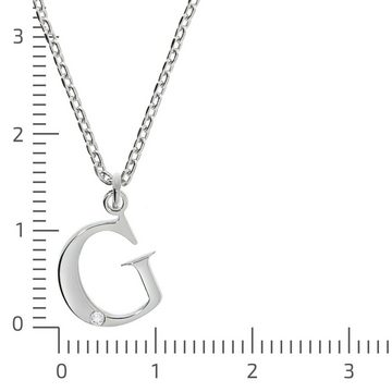 Diamonds by Ellen K. Kette mit Anhänger 925/- Sterling Silber Diamant 0,008ct. Buchstabe G