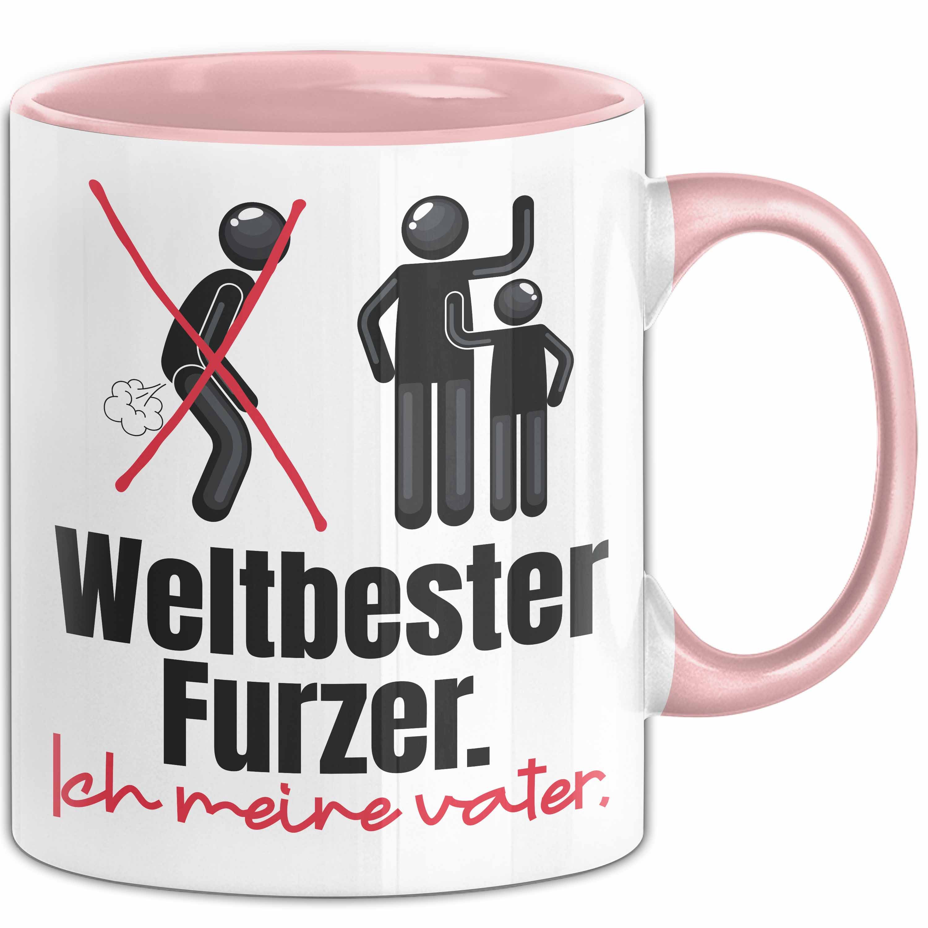 Trendation Tasse Vater Geschenk Tasse Weltbester Furzer Papa Geschenkidee zum Vatertag
