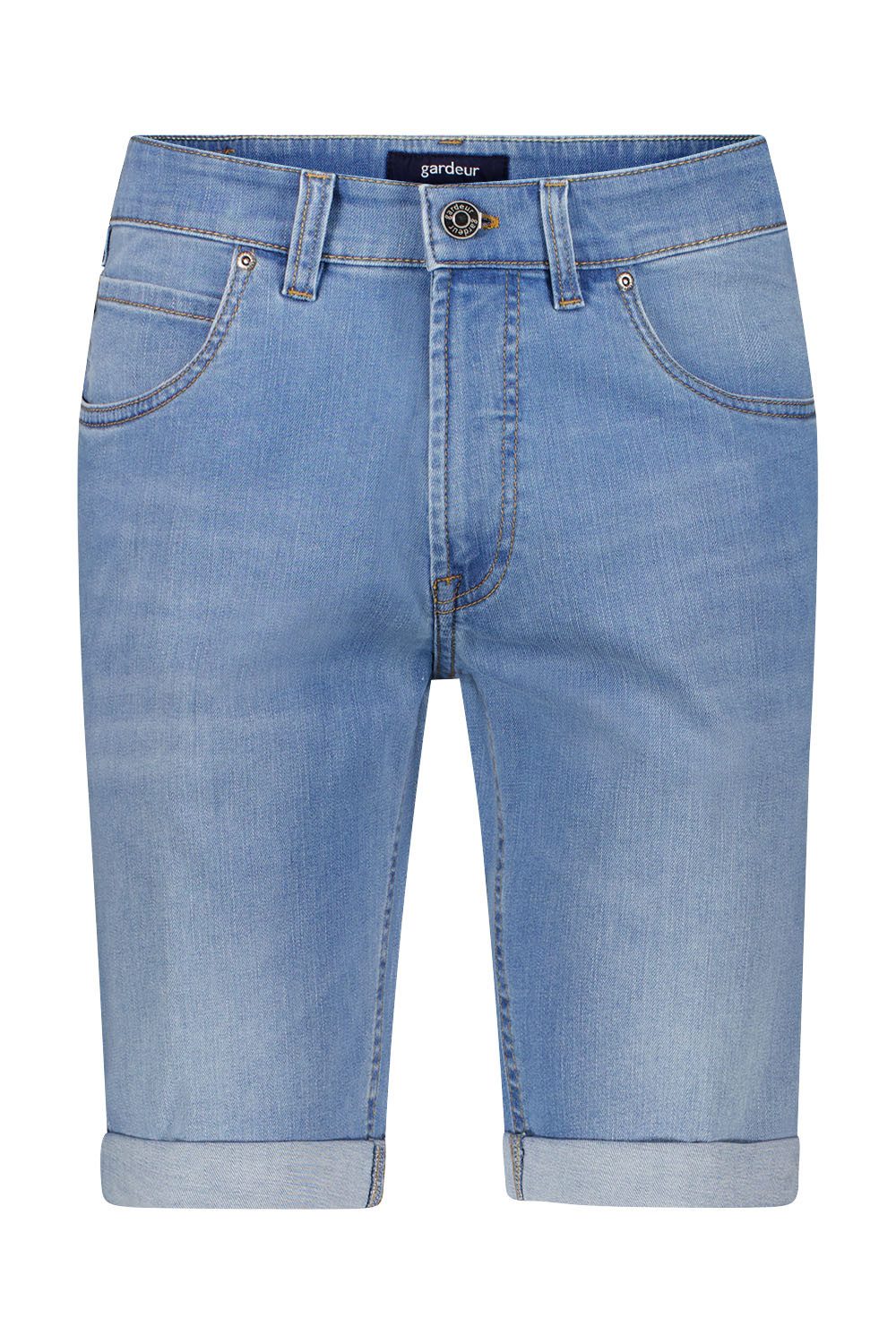Jeansbermudas JOHN-3-471201-7166, blau, light stone used, Modern Fit Shorts