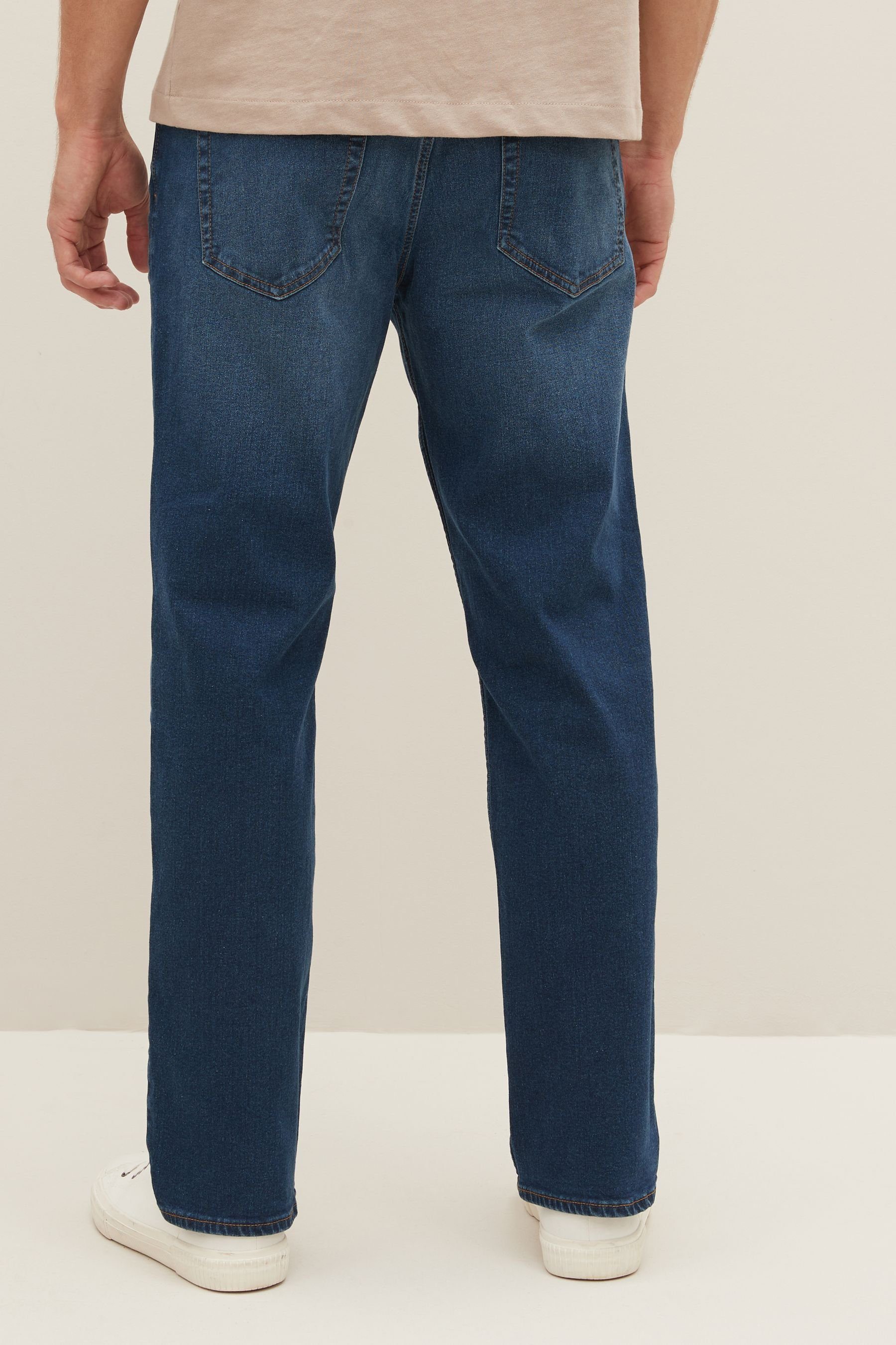 Stretch-Jeans im Blue 2er-Pack Straight Next Mid Essential Straight-Jeans Blue/Light Fit (2-tlg)