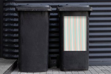 MuchoWow Wandsticker Sommer - Design - Pastell (1 St), Mülleimer-aufkleber, Mülltonne, Sticker, Container, Abfalbehälter