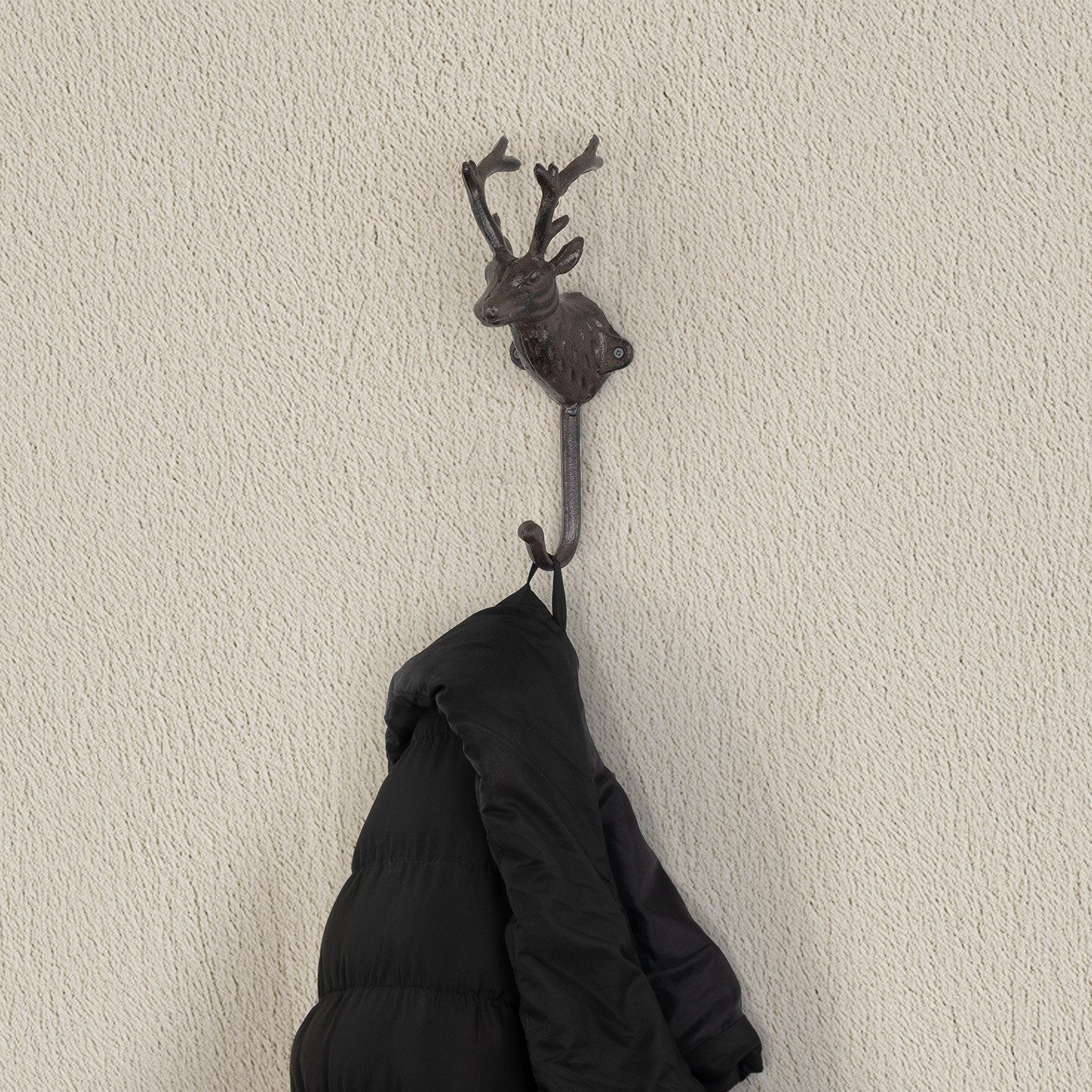 Moritz Wandgarderobe Wandhaken Hirsch Gusseisen Antik günstig online kaufen
