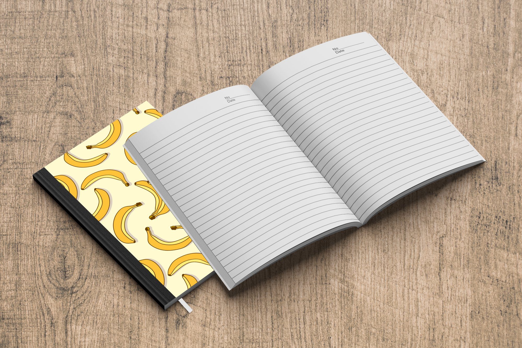 Merkzettel, Notizbuch Haushaltsbuch - - MuchoWow 98 Gestaltung Notizheft, Obst Seiten, Banane, Journal, A5, Tagebuch,