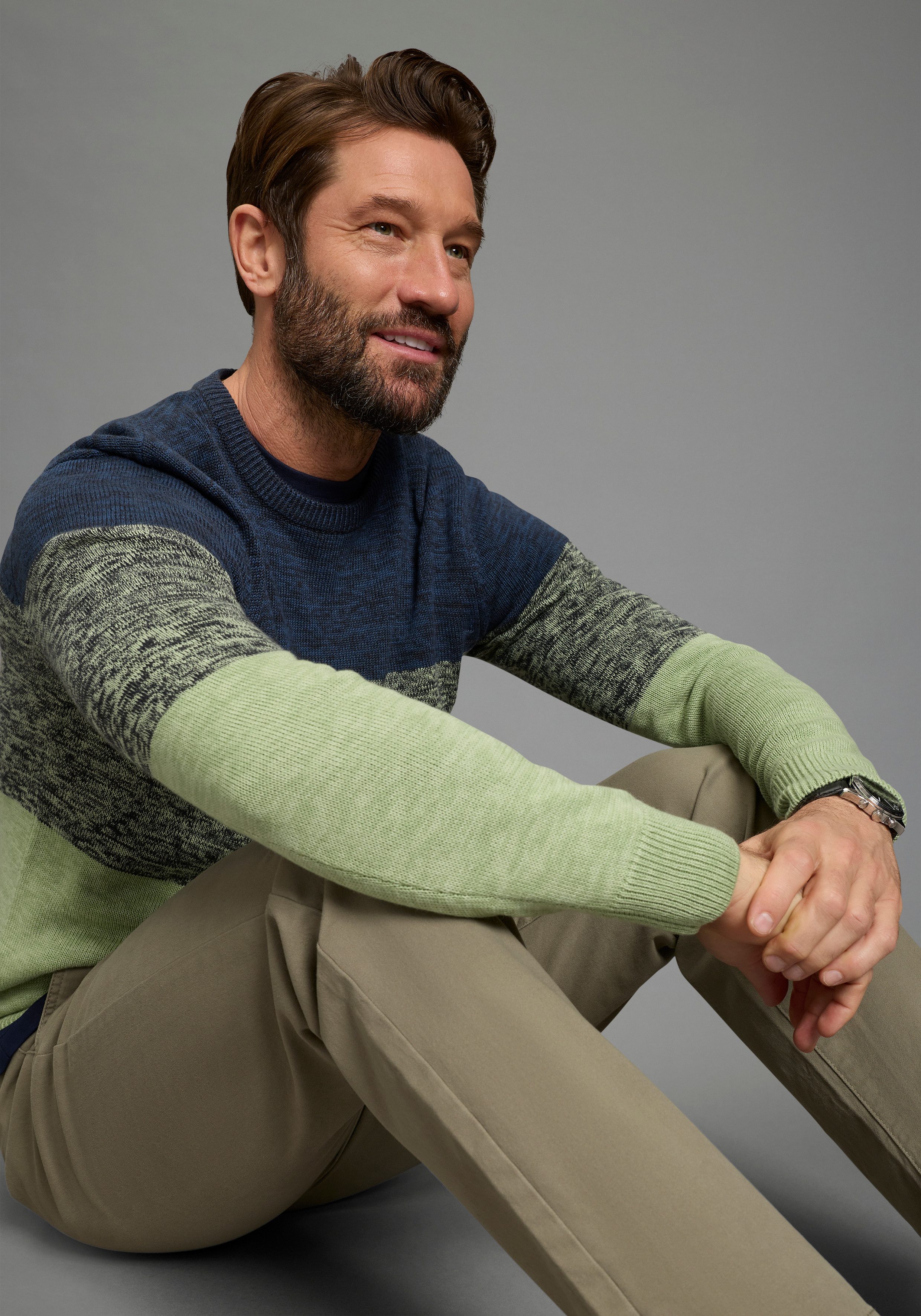 Man's World Rundhalspullover Bis Größe 5 XL, in vielen Farben! Preis- Leistungsbestseller mehrfarbig, bequeme Paßform – Bild 4 von 5