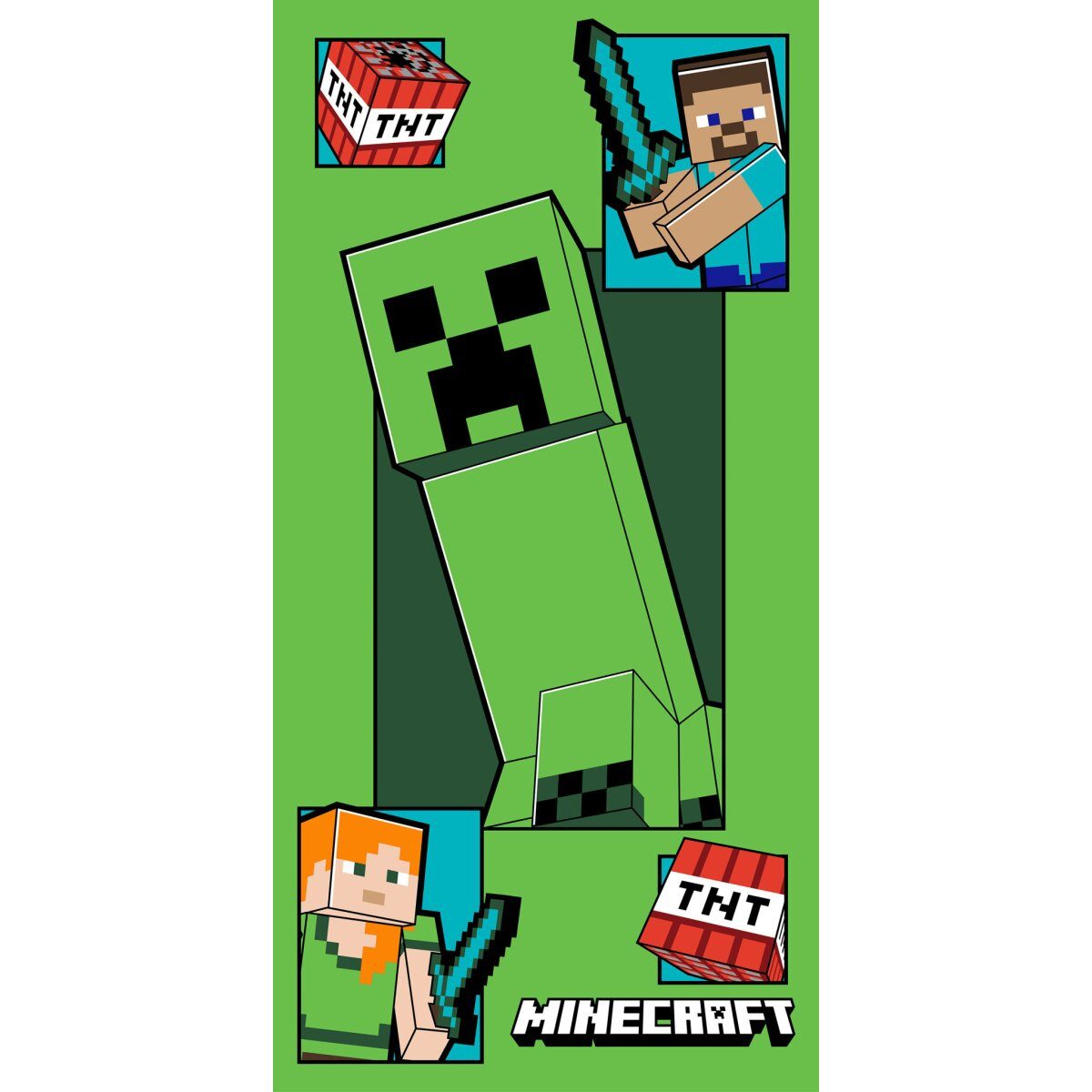 Minecraft Badetücher Minecraft Creeper Coming Strandtuch 70x140, 100% Polyester (1-St)