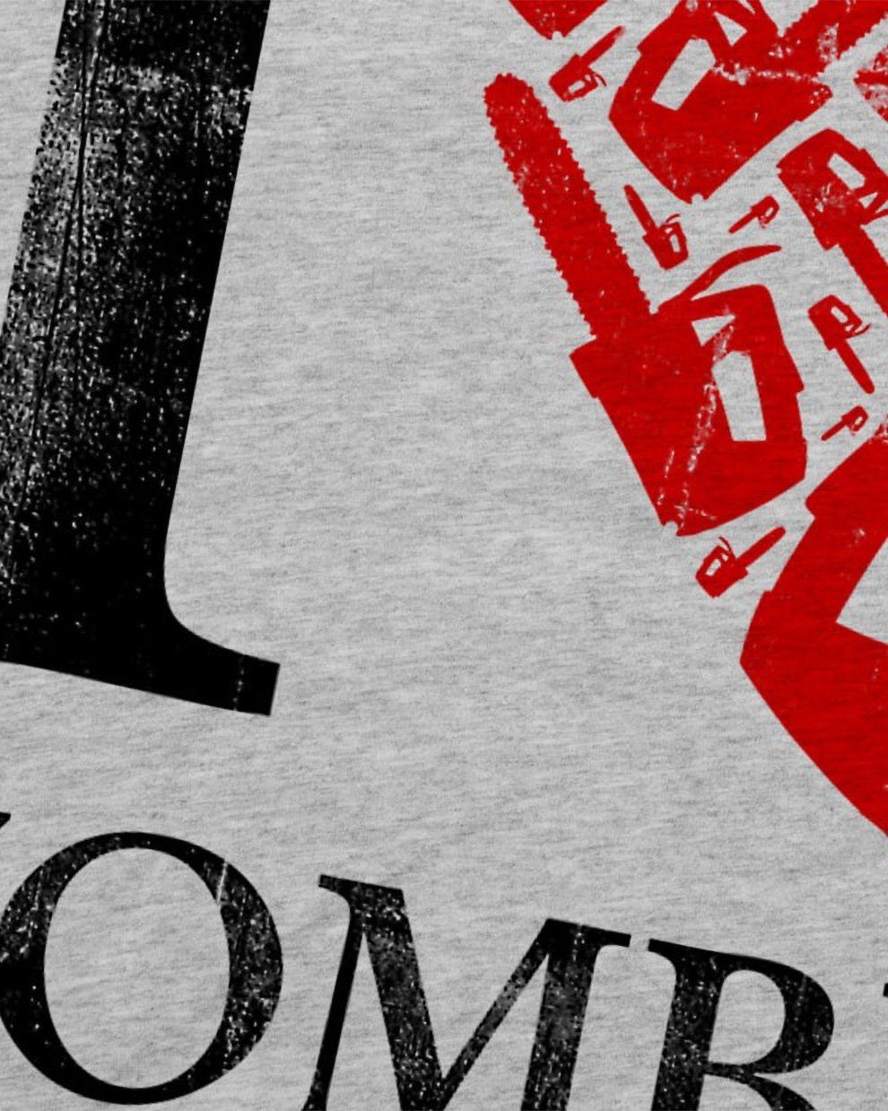 grau walking style3 film axt T-Shirt halloween Love horror kettensäge Zombie Herren Print-Shirt dead the meliert