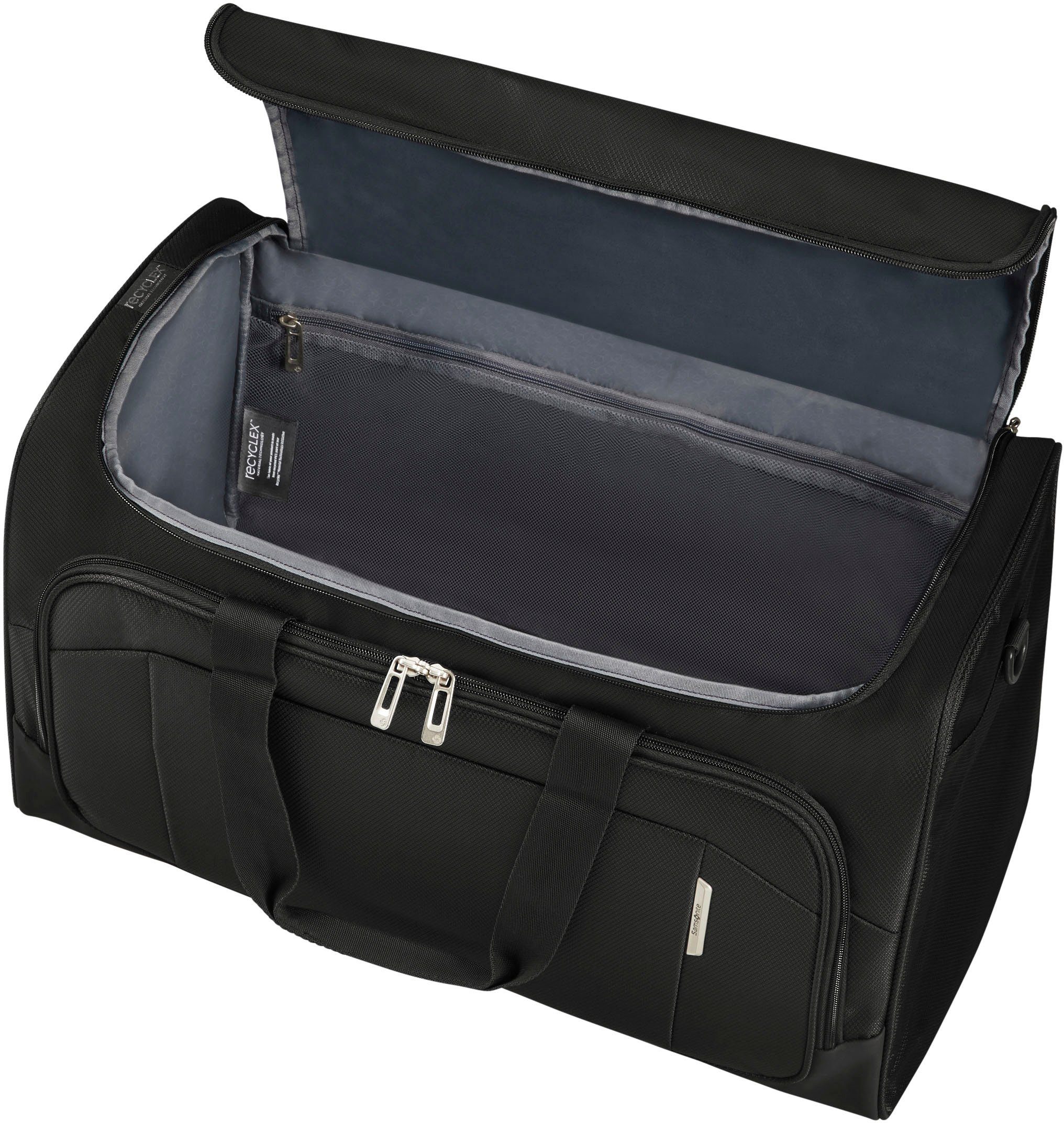 Samsonite Reisetasche RESPARK, ozone black, 55 cm, Handgepäcktasche Reisegepäck mit Trolley-Aufsteck-System