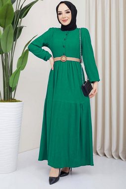 Modabout Maxikleid Langes Kleider Abaya Hijab Kleid Damen- NELB0007D0051YŞL (1-tlg)