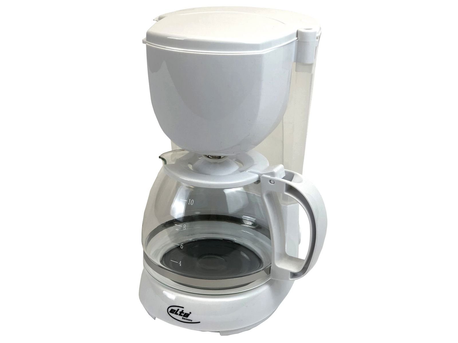 Elta Filterkaffeemaschine ELTA Kaffeemaschine KM-1000.2, 1,25 L, 750 W, weiß
