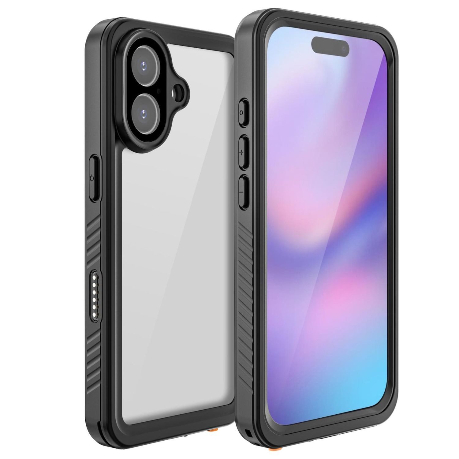 Wigento Handyhülle Für Apple iPhone 17 360 Grad Body Wasserdichte Hülle MagSafe Schwarz, IP68 Wasserdichte und stoßfeste Schutzhülle, MagSafe-kompatibel – Bild 2 von 5