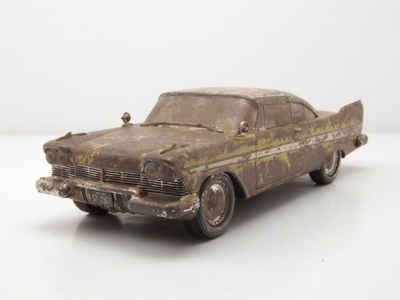 GREENLIGHT collectibles Modellauto Plymouth Belvedere Tulsa Oklahoma Tulsarama 1957 gold weiß verschmutzt, Maßstab 1:24
